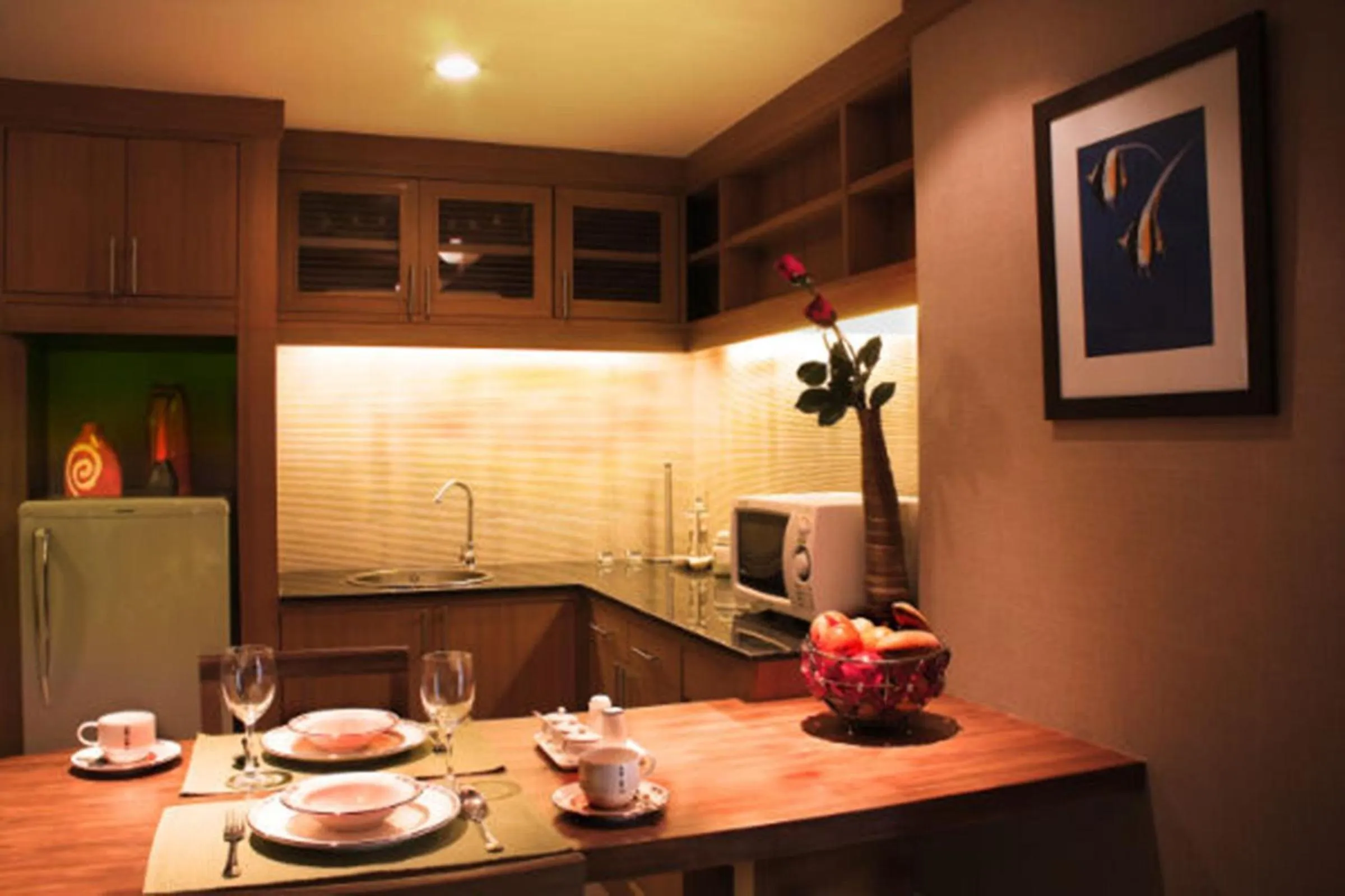 Kitchen or kitchenette in Green Residence Ayutthaya - SHA Certified