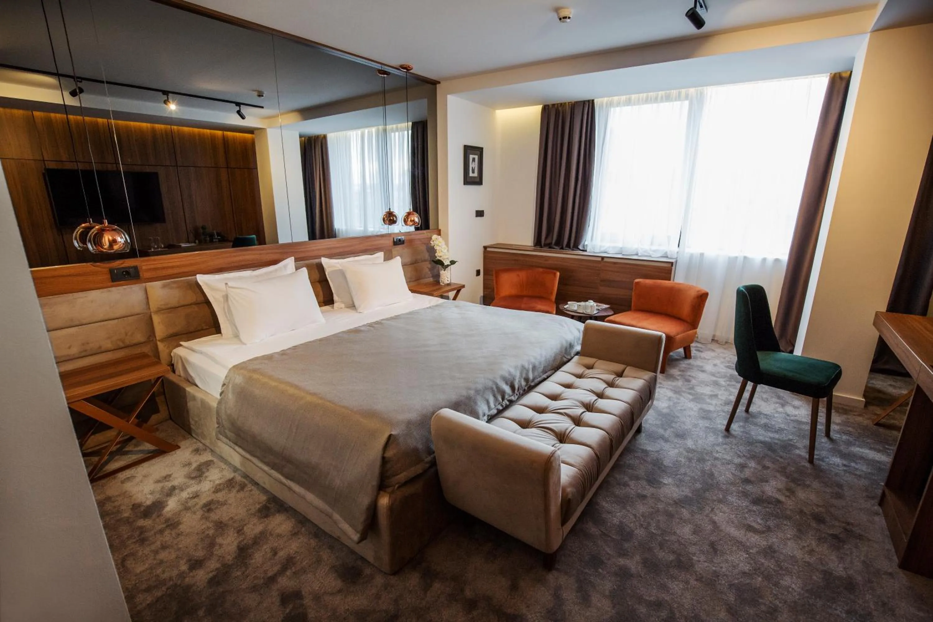 Bed in New City Hotel & Restaurant Niš