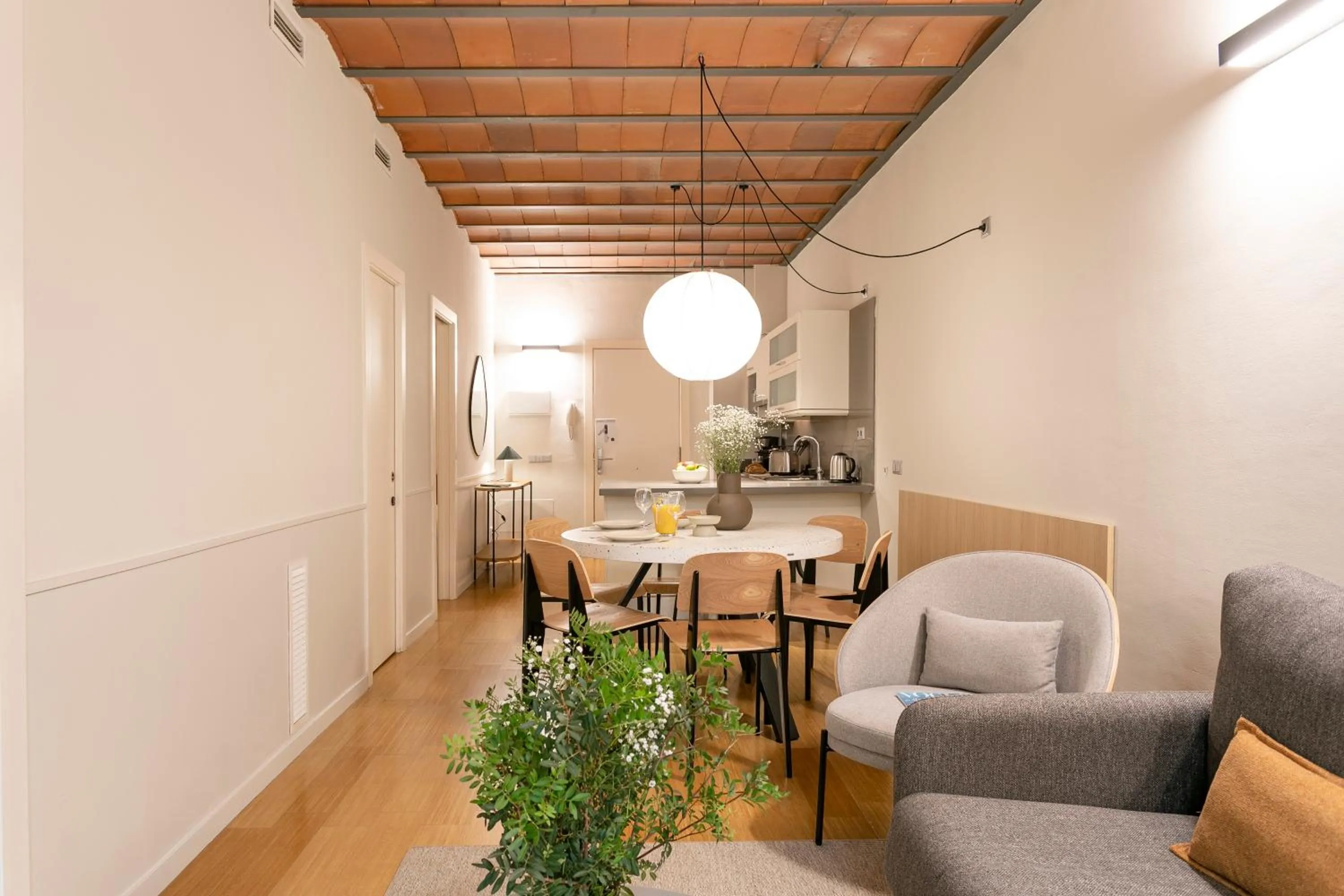 Living room in Aspasios Las Ramblas Apartments
