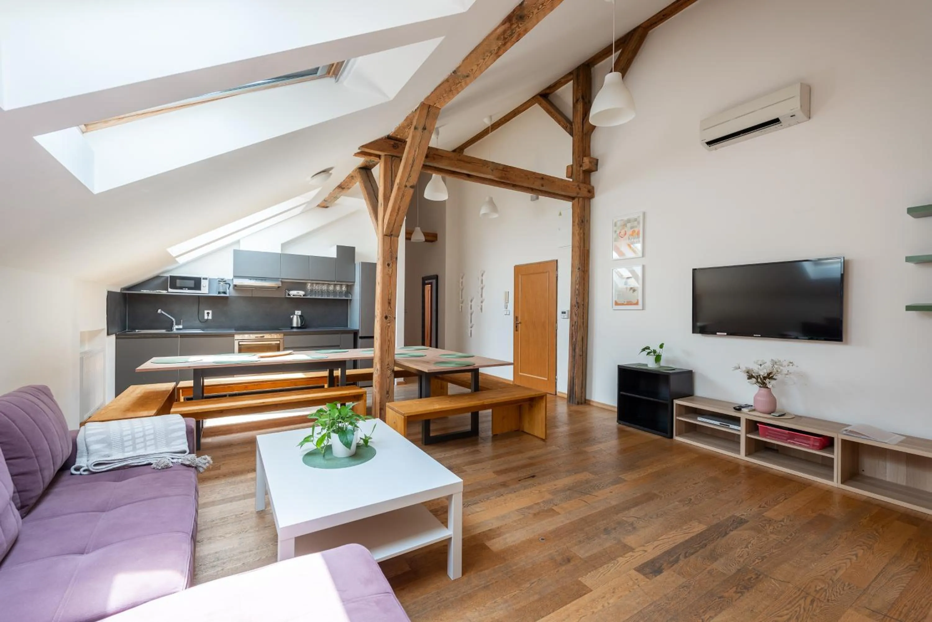 Kitchen or kitchenette in Tesnov Residence Apartments