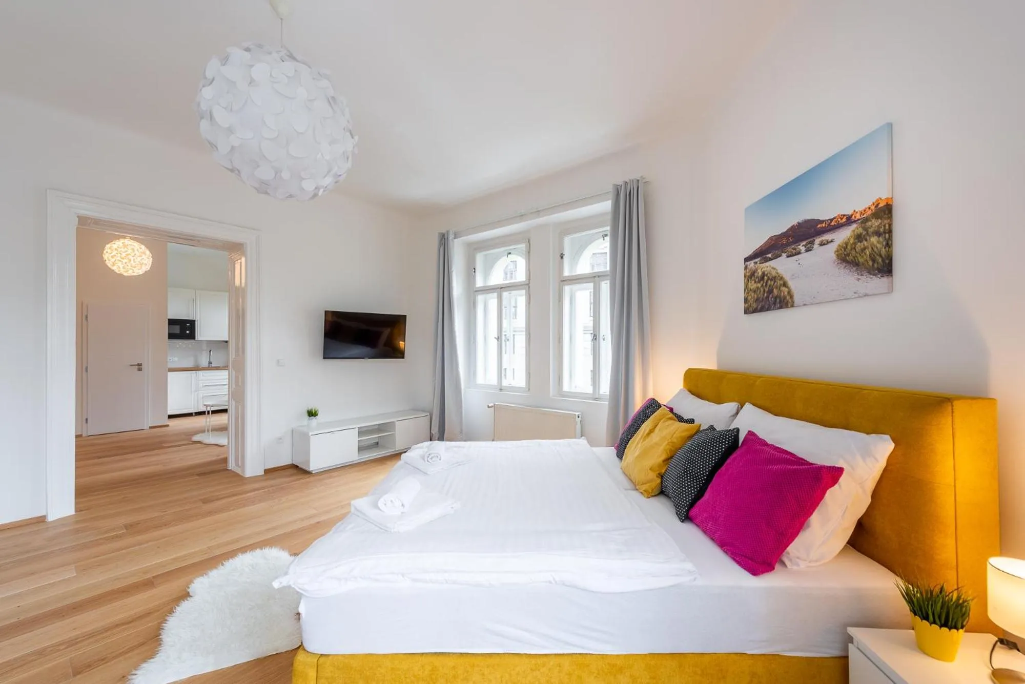 Bed in Tesnov Residence Apartments