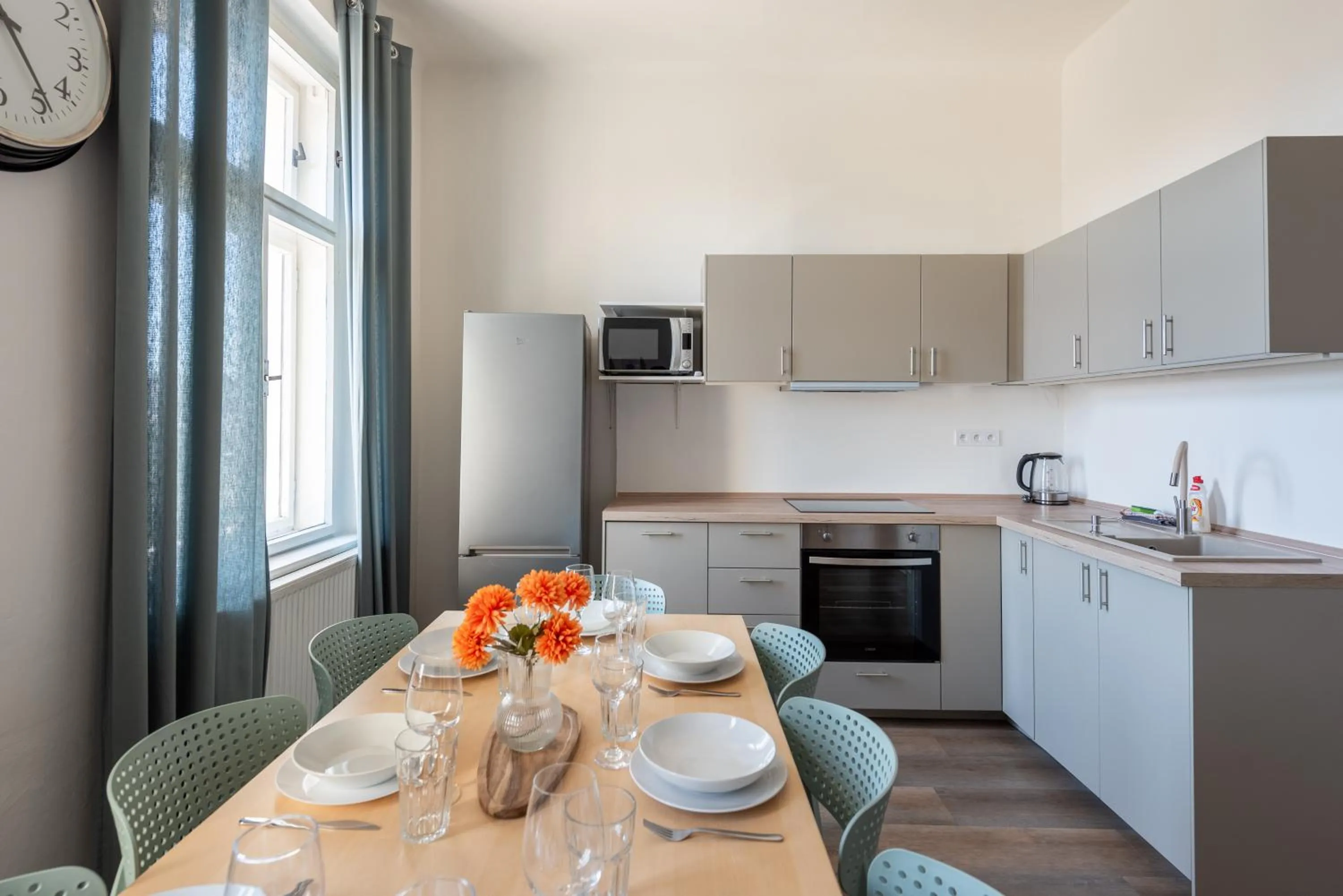 Kitchen or kitchenette in Tesnov Residence Apartments