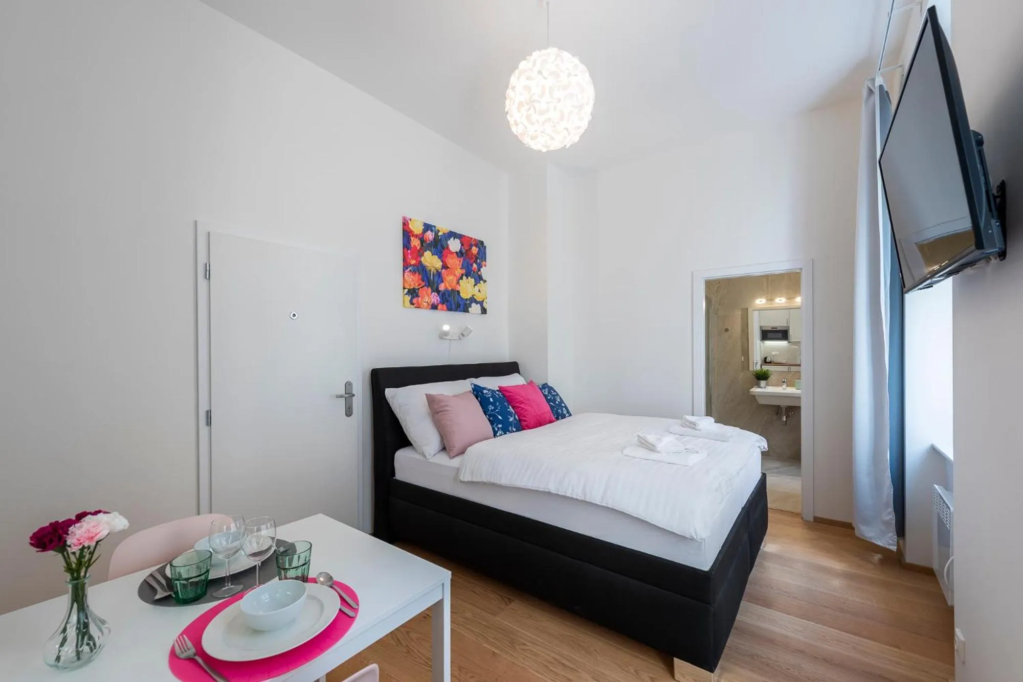 Bed in Tesnov Residence Apartments