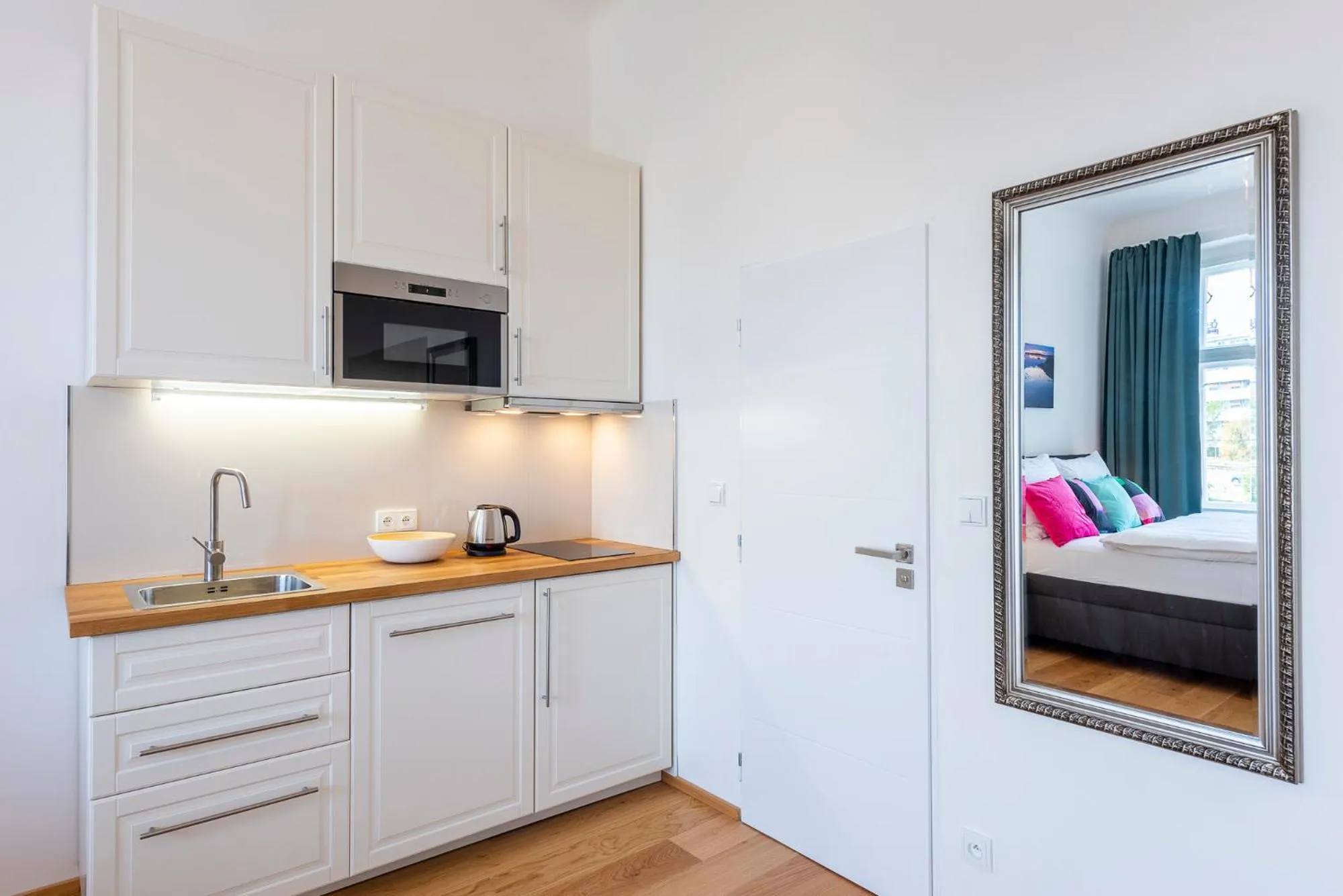 Kitchen or kitchenette in Tesnov Residence Apartments