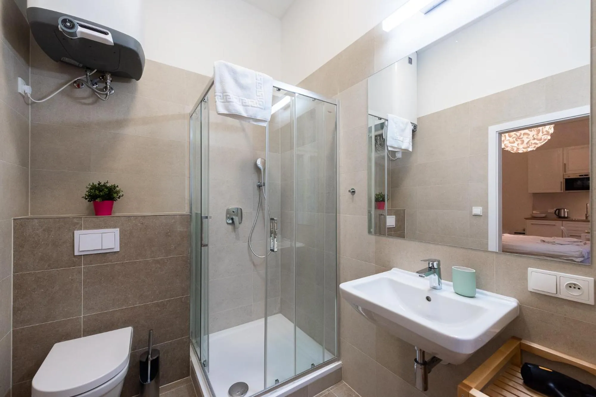 Shower in Tesnov Residence Apartments