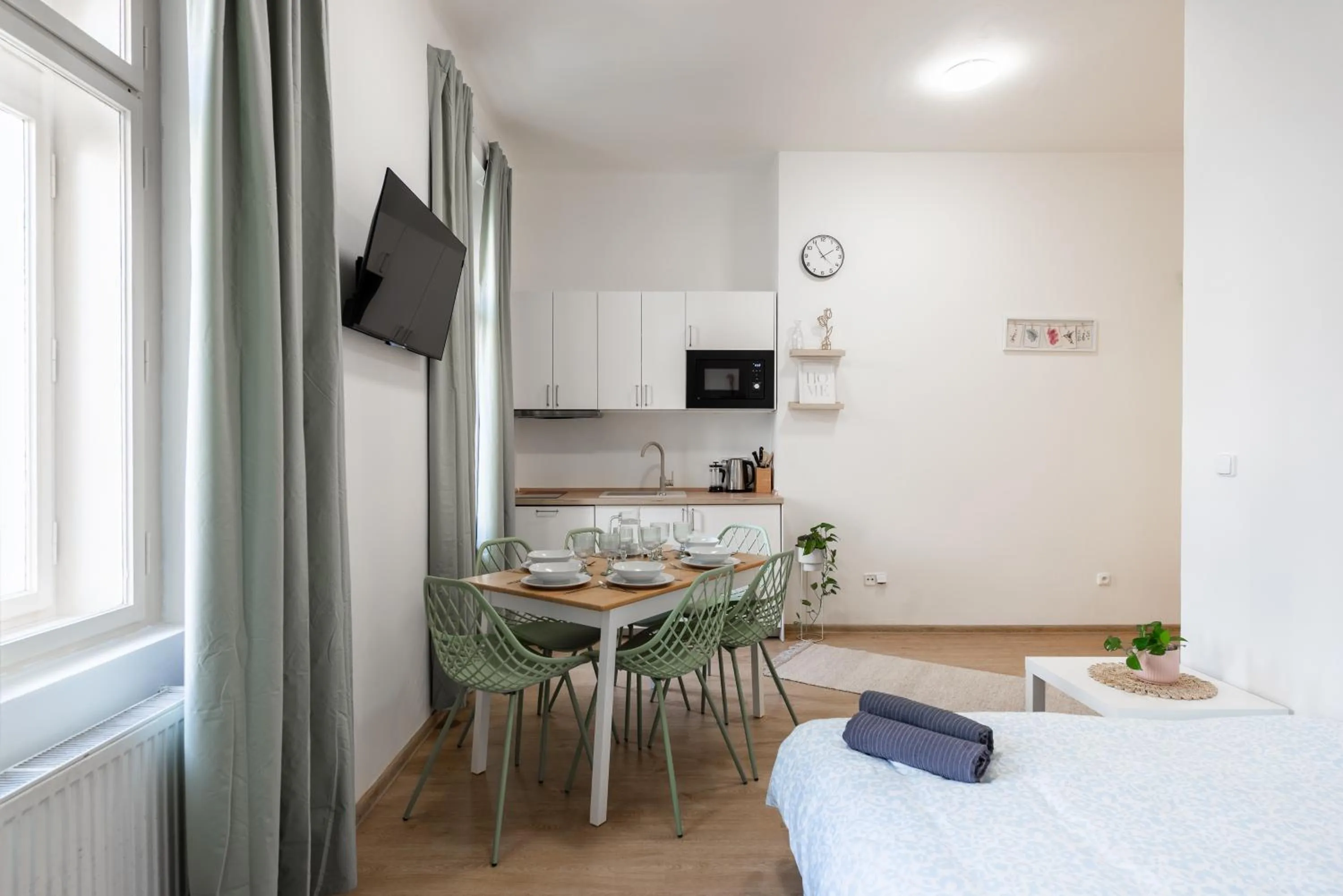 kitchen, Bed in Tesnov Residence Apartments