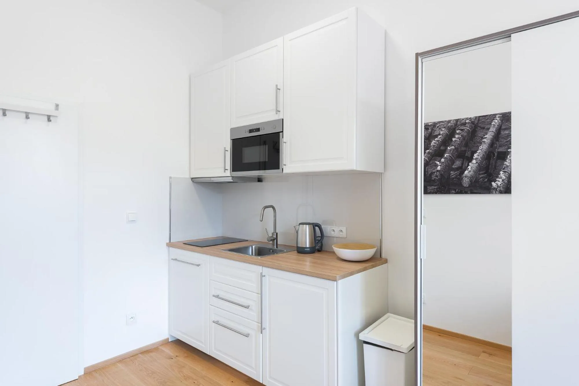 Kitchen or kitchenette in Tesnov Residence Apartments