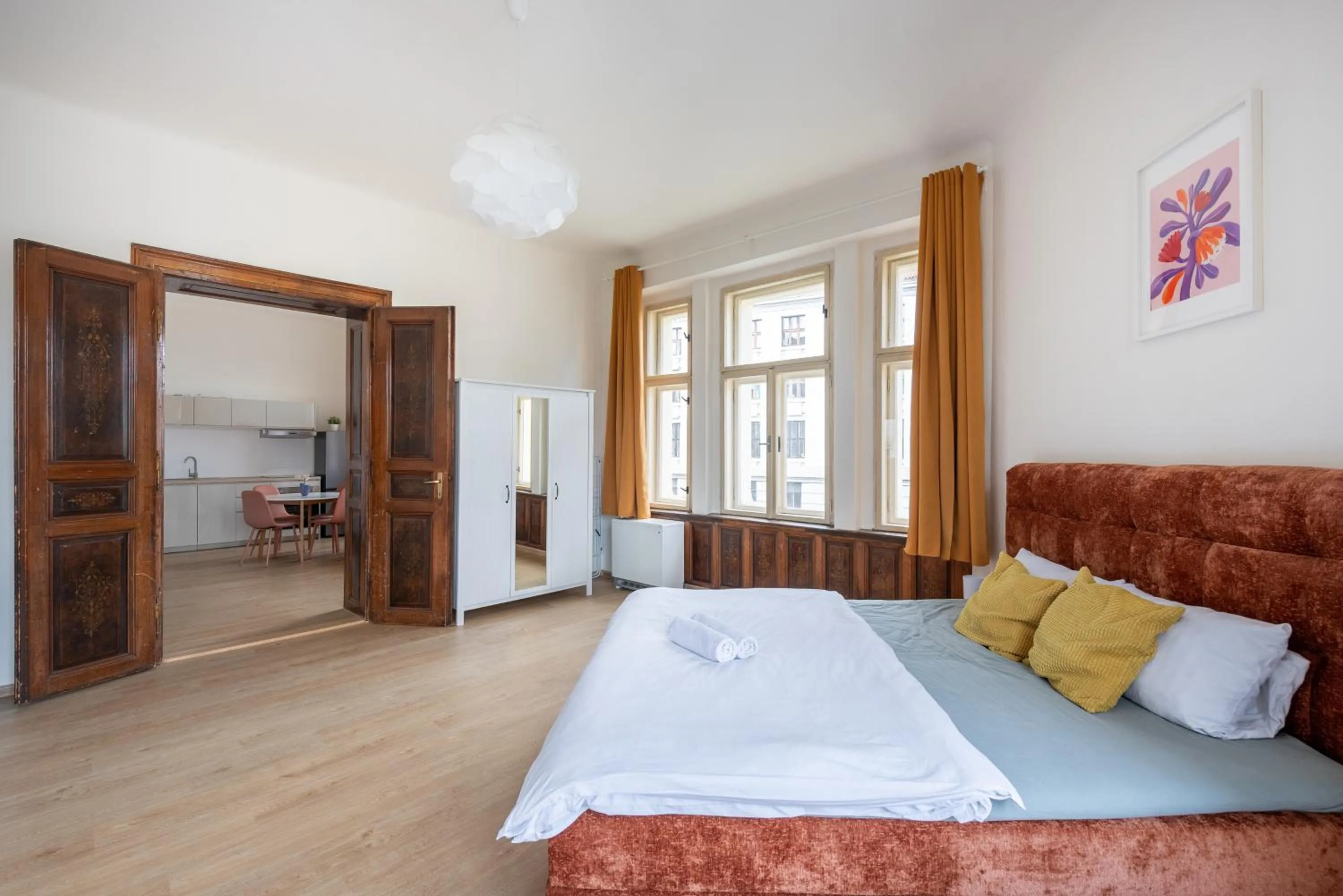 Bedroom, Bed in Tesnov Residence Apartments