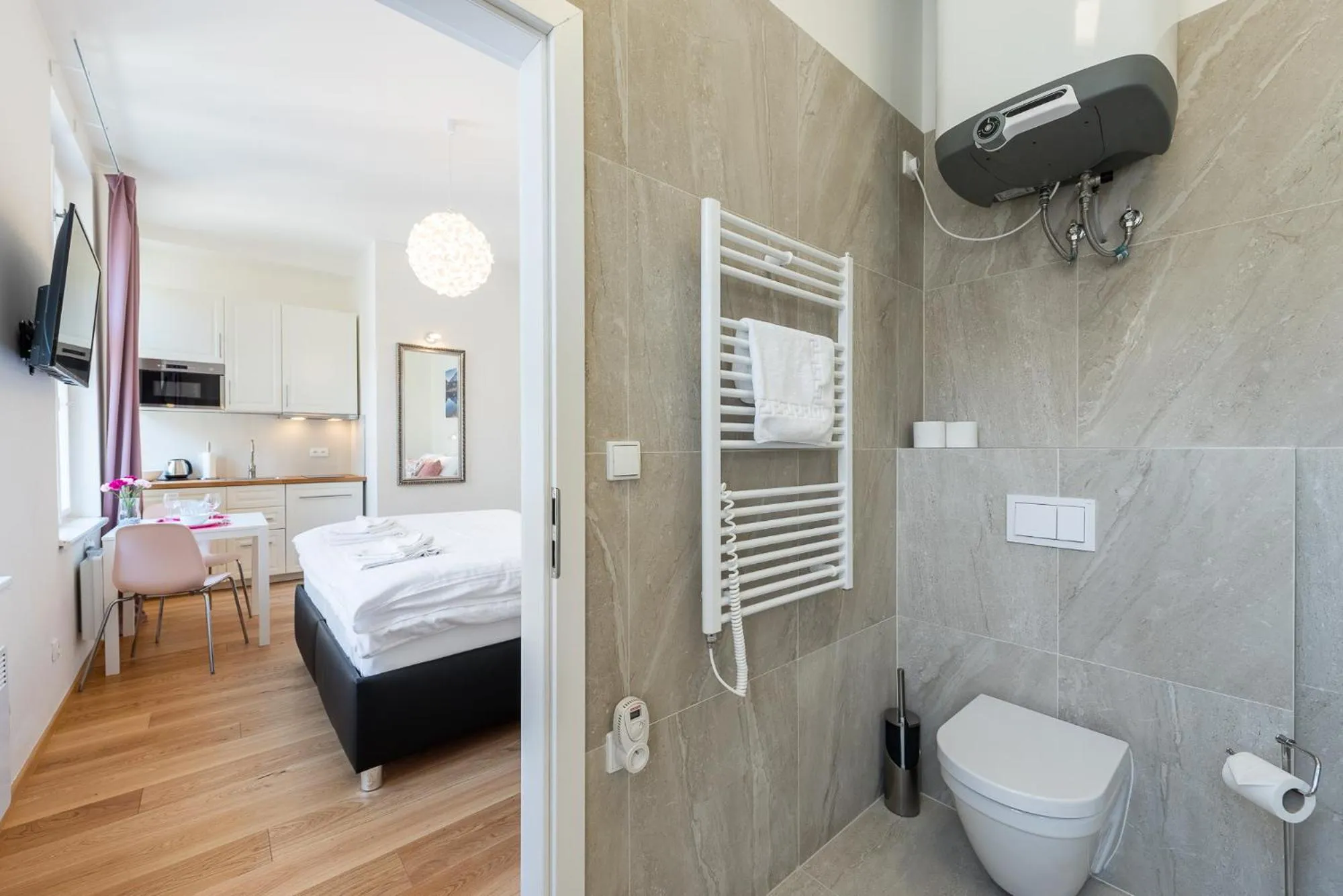 Toilet, Bed in Tesnov Residence Apartments