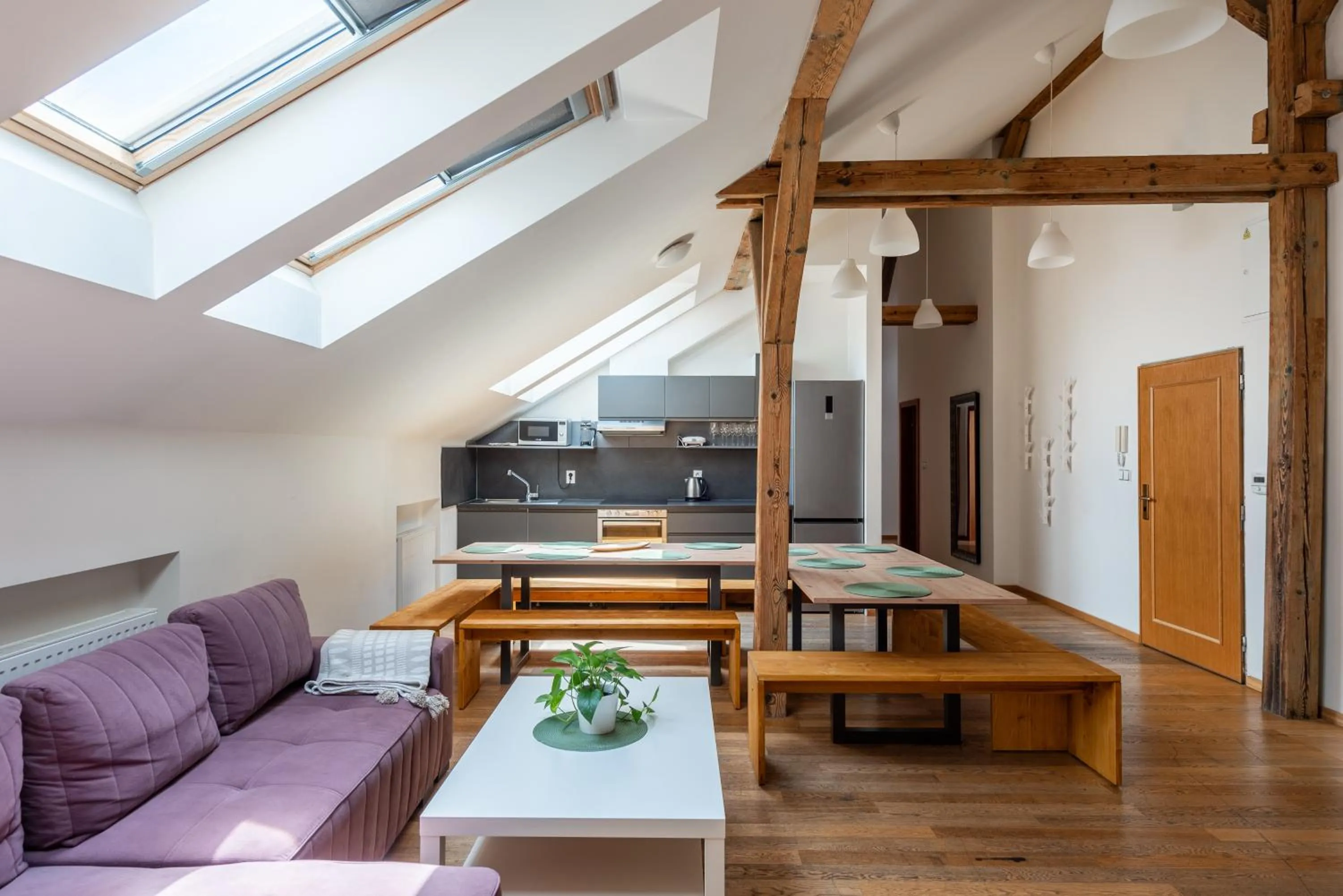 Kitchen or kitchenette in Tesnov Residence Apartments