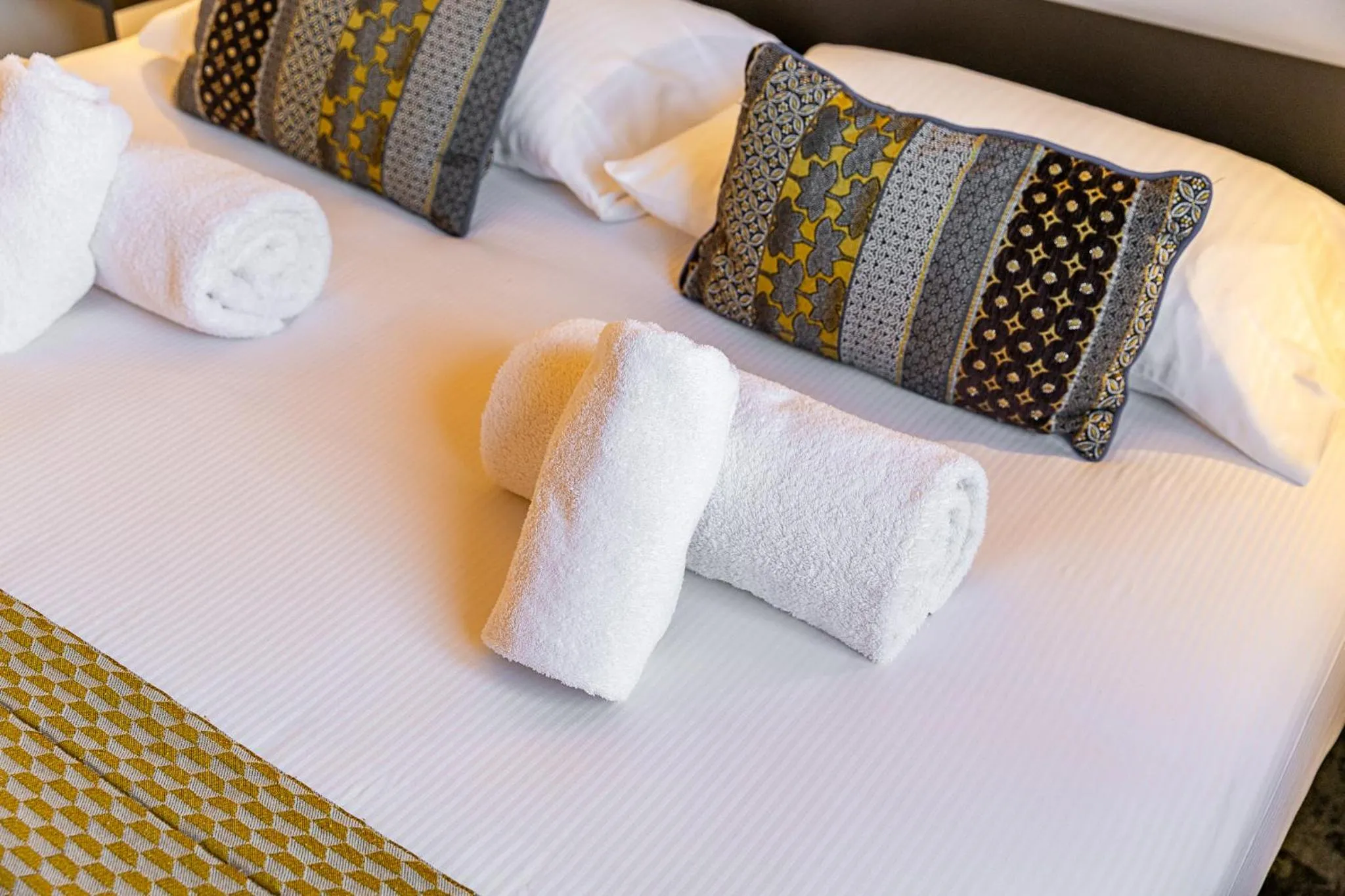 towels, Bed in Brit Hotel, Spa & Restaurant - Colmar Est