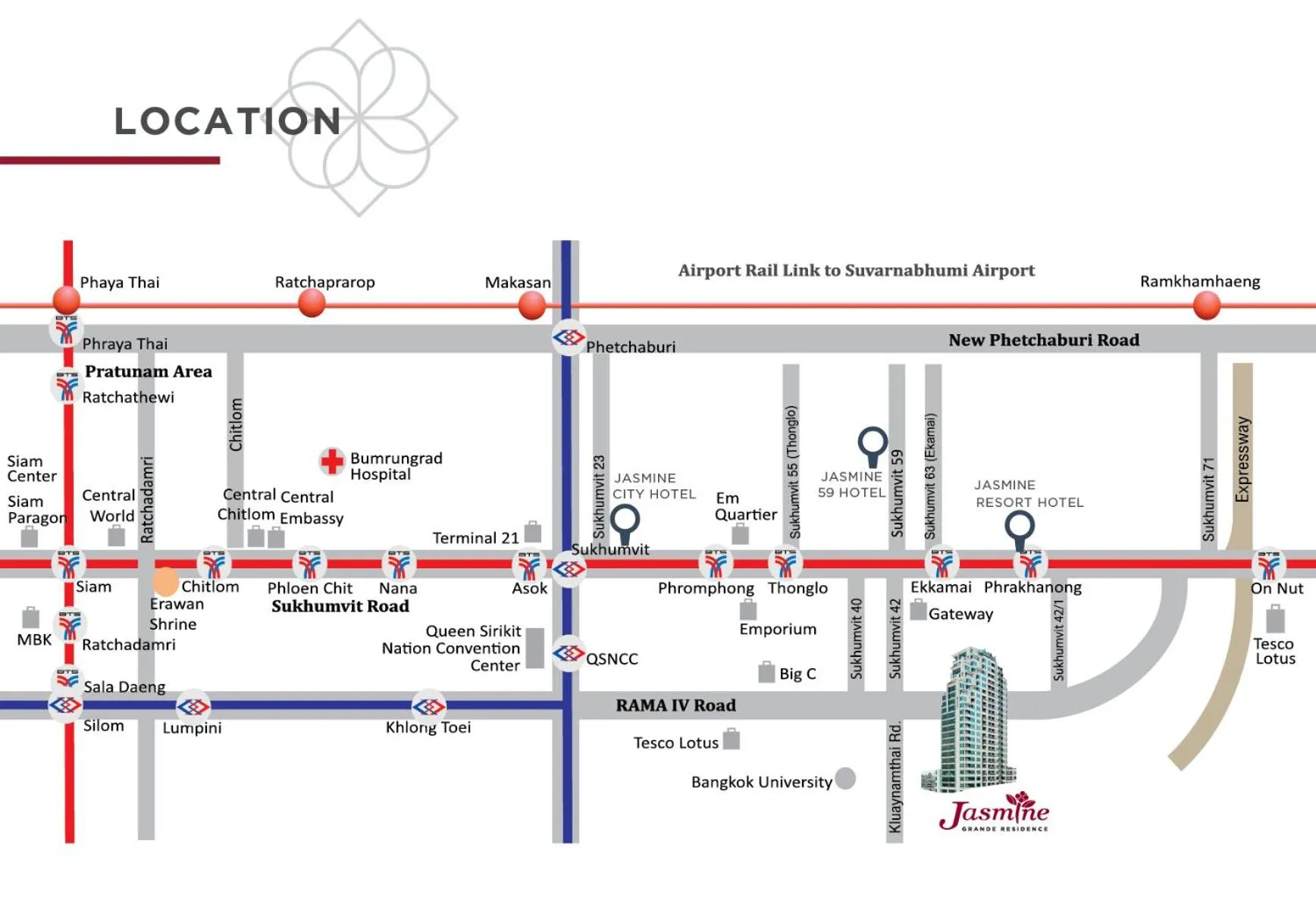 Location in Jasmine Grande Residence