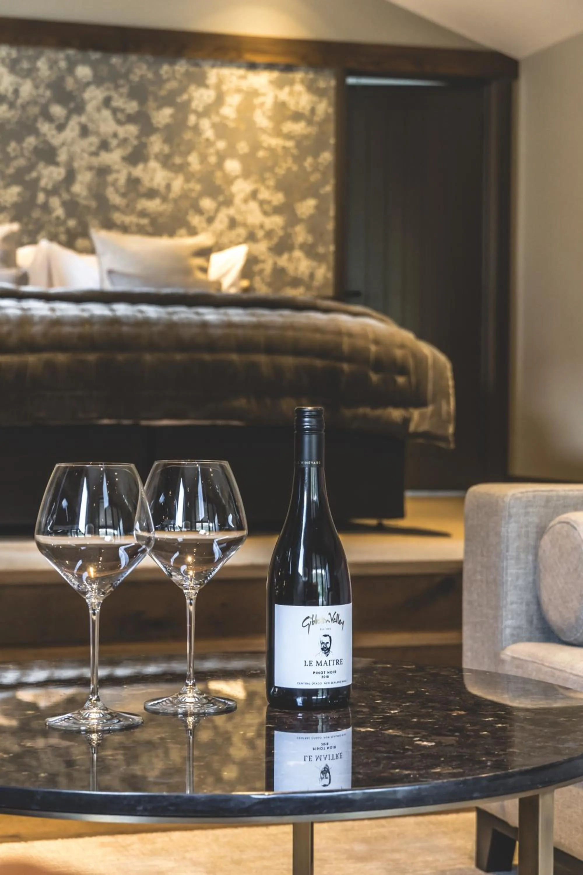 Bedroom in Gibbston Valley Lodge and Spa