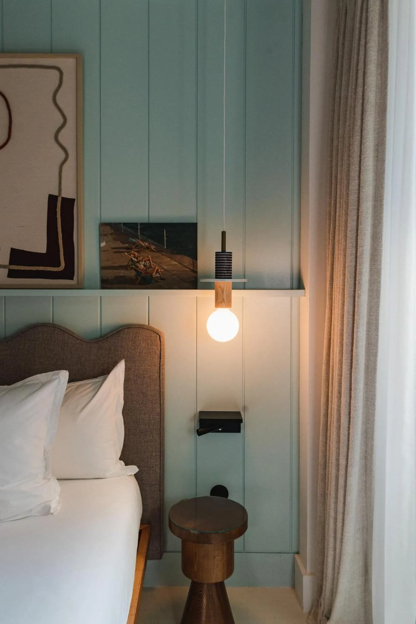 Decorative detail, Bed in Hôtel de La Plage