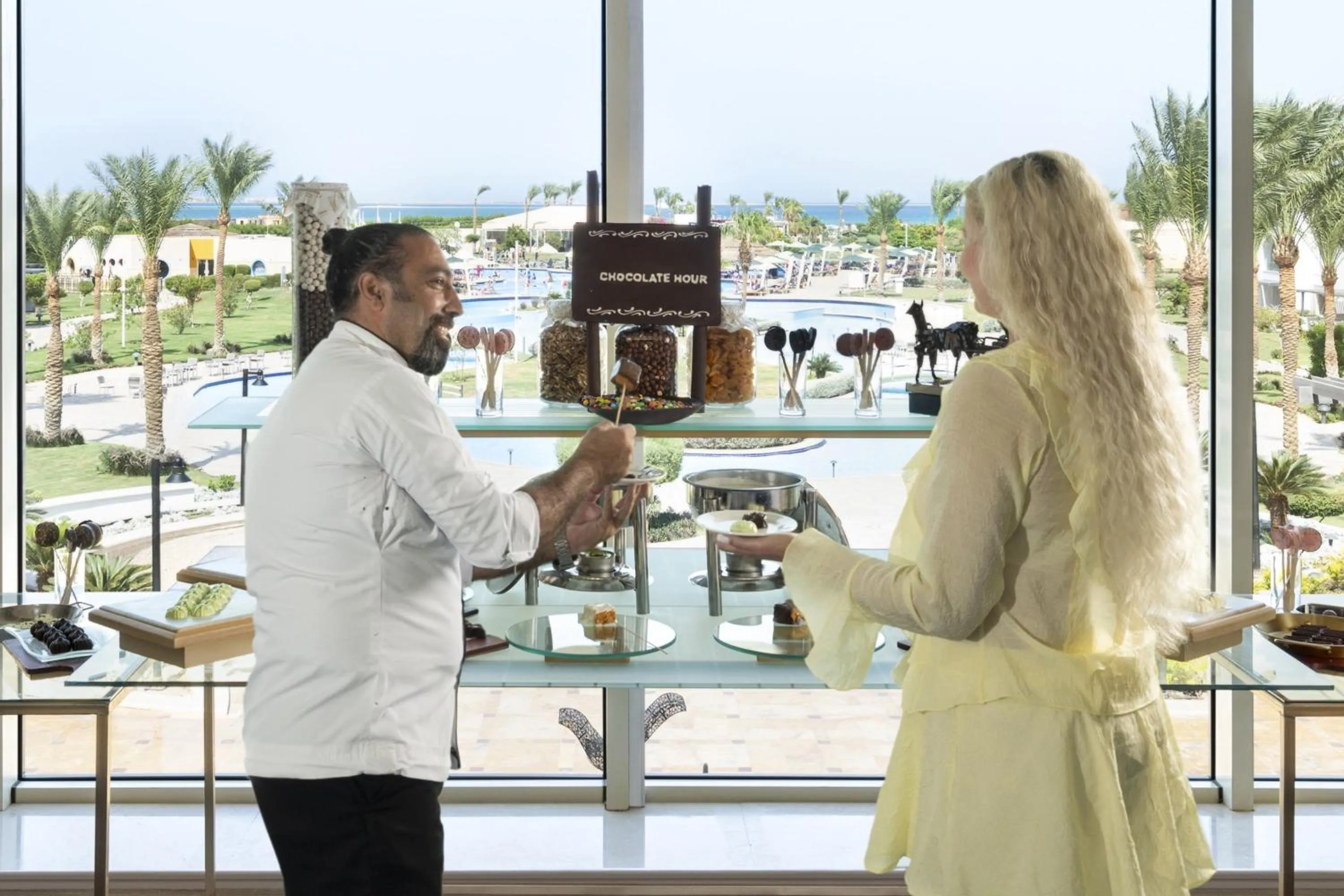 Staff in Movenpick Waterpark Resort & Spa Soma Bay