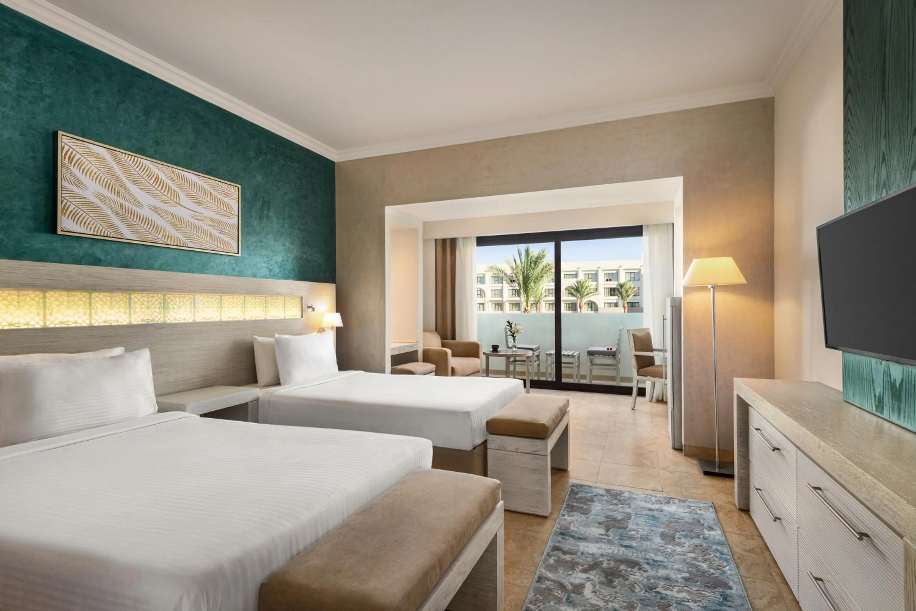 Bed in Movenpick Waterpark Resort & Spa Soma Bay