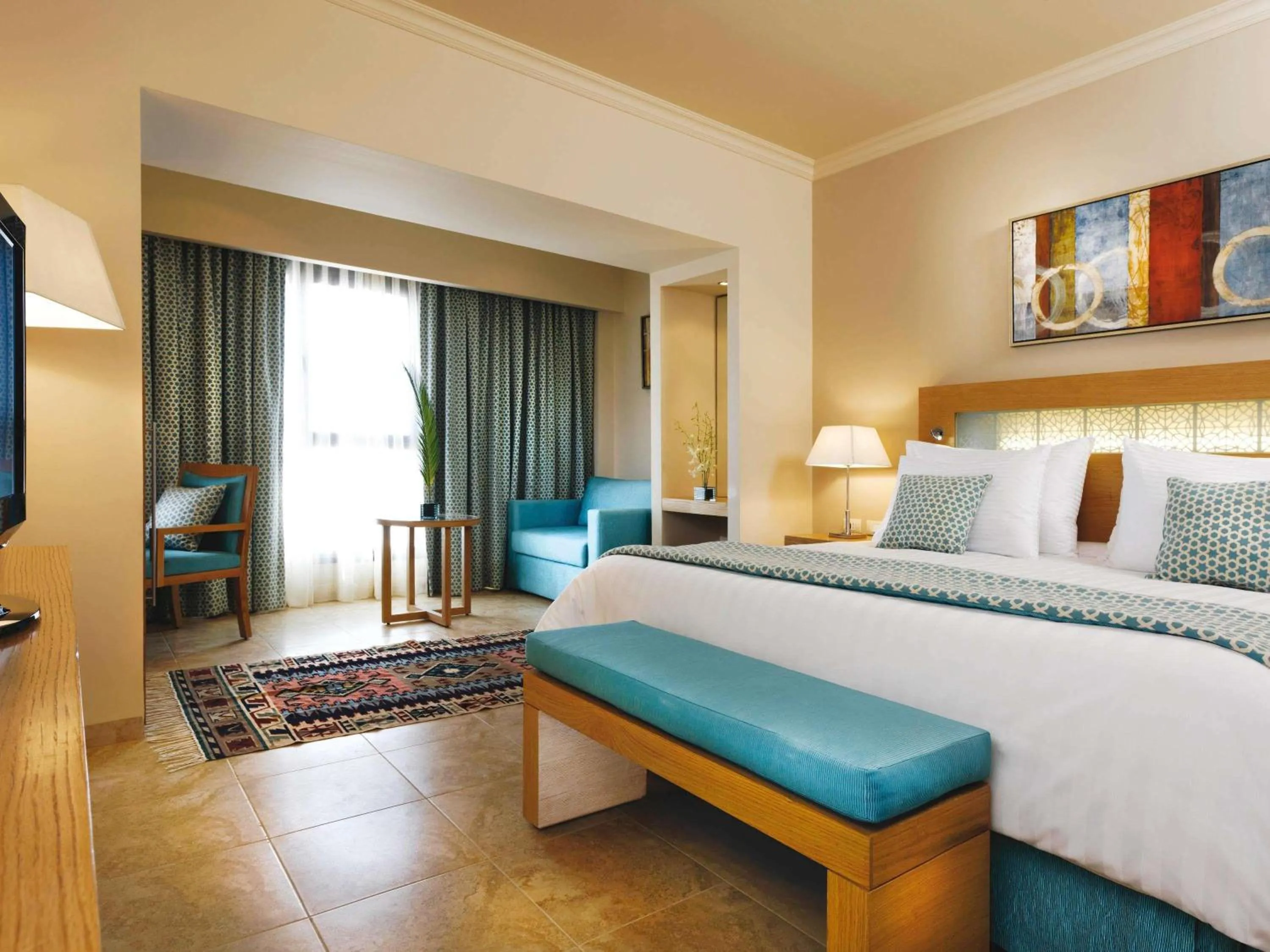 Bed in Movenpick Waterpark Resort & Spa Soma Bay