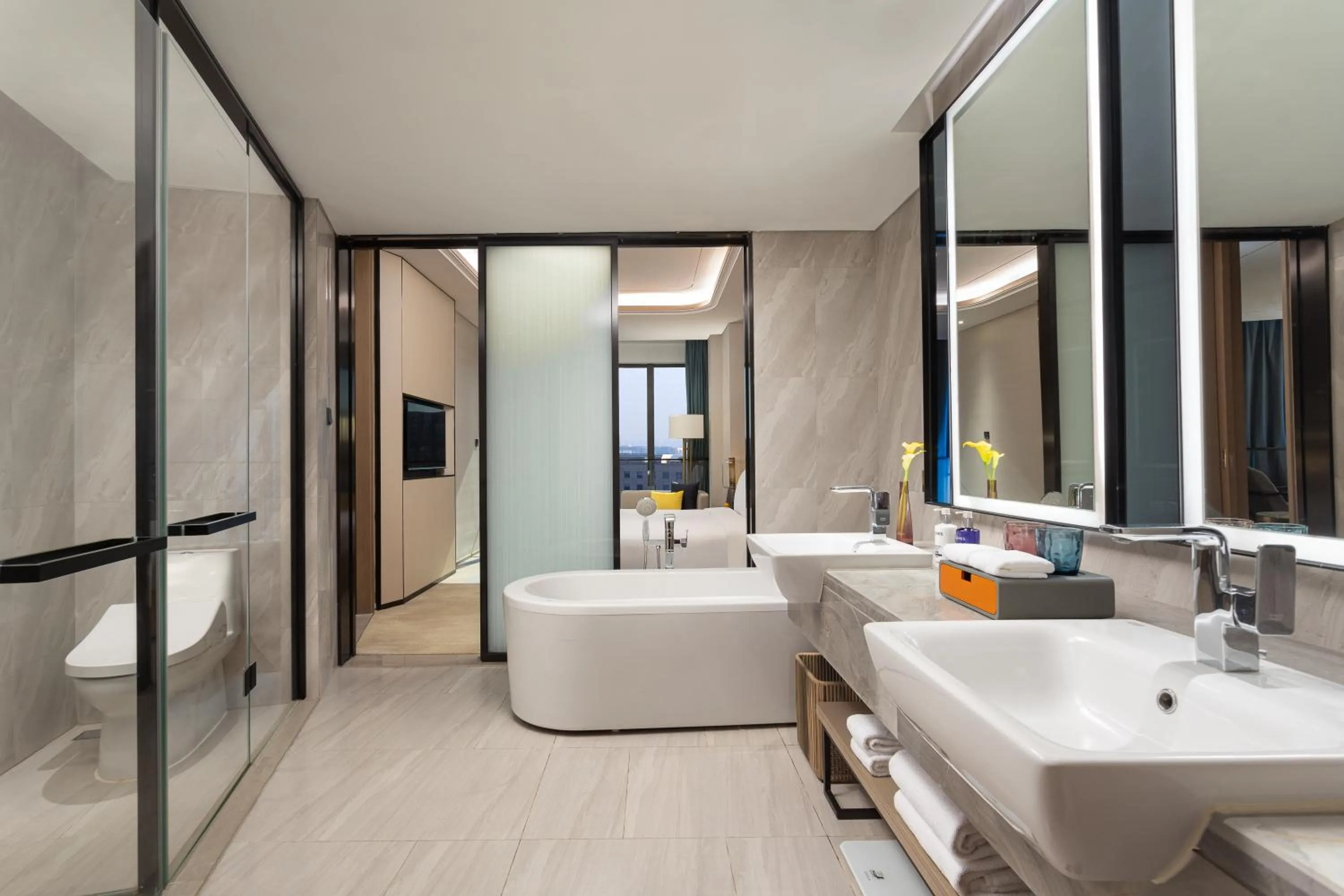 Bathroom in voco Shanghai Hongqiao Hub by IHG