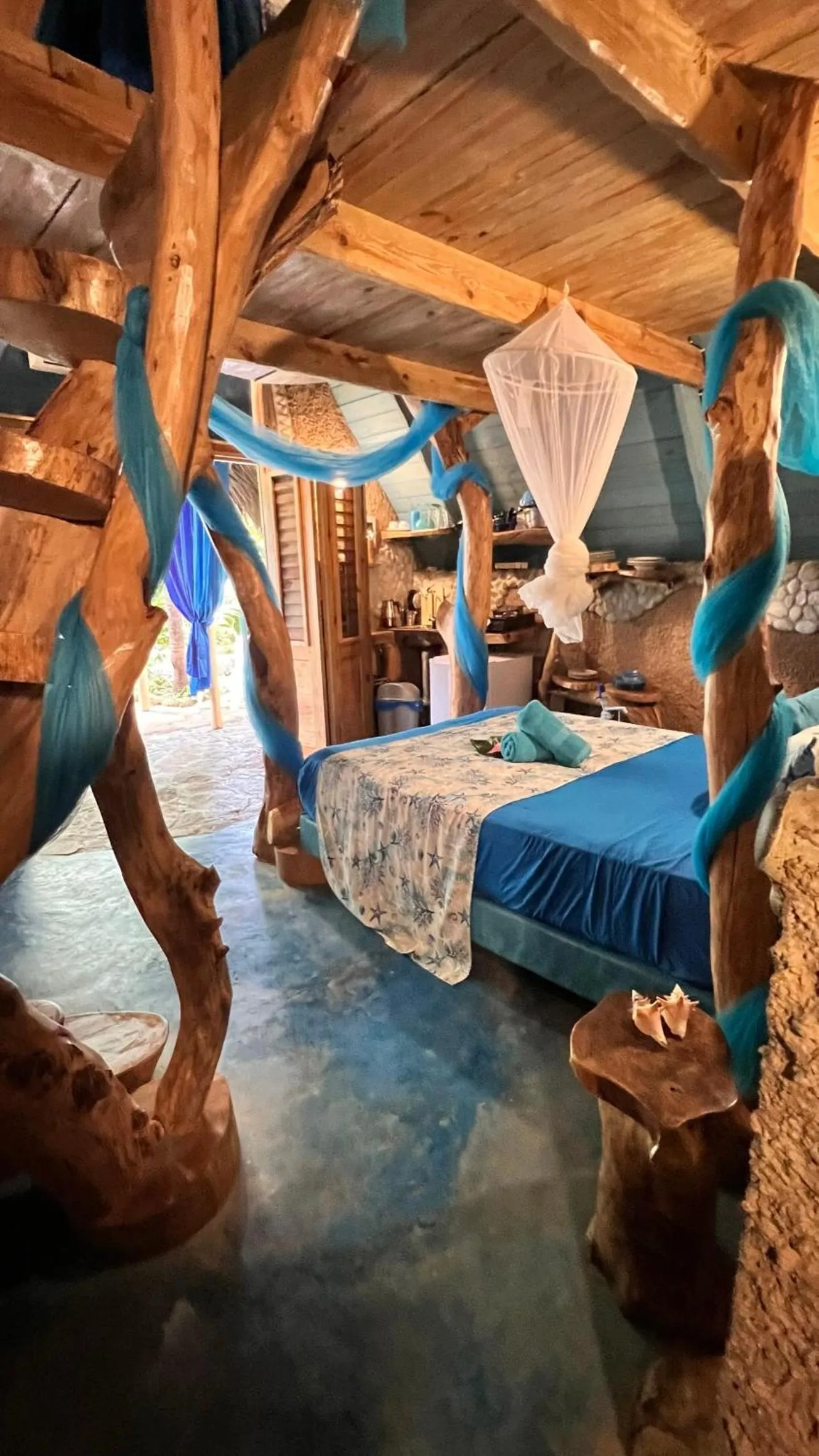 Bed in CHALET TROPICAL Hotel & Restaurant-Pizzeria