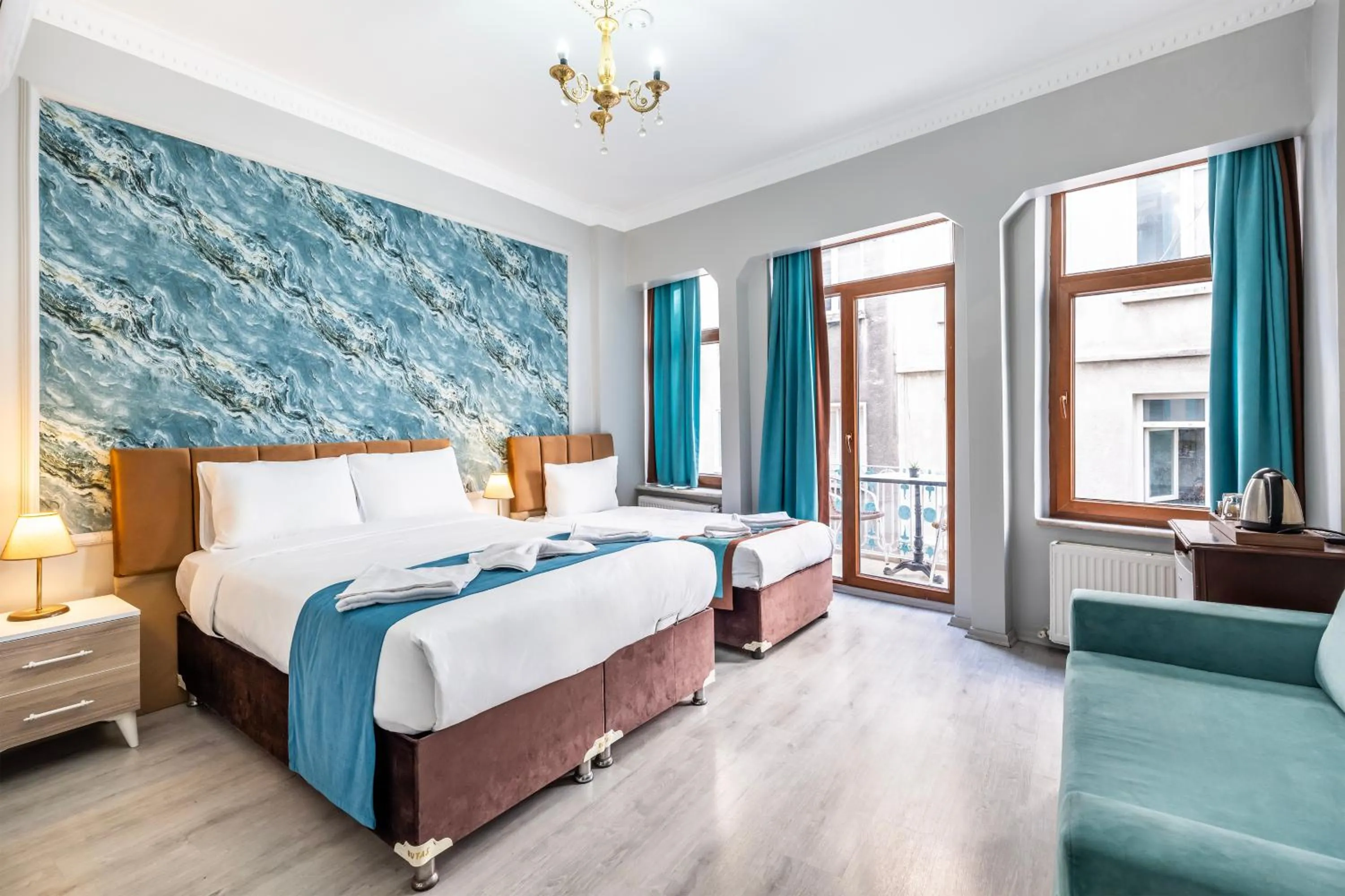 Bed in Taksim Dora Hotel