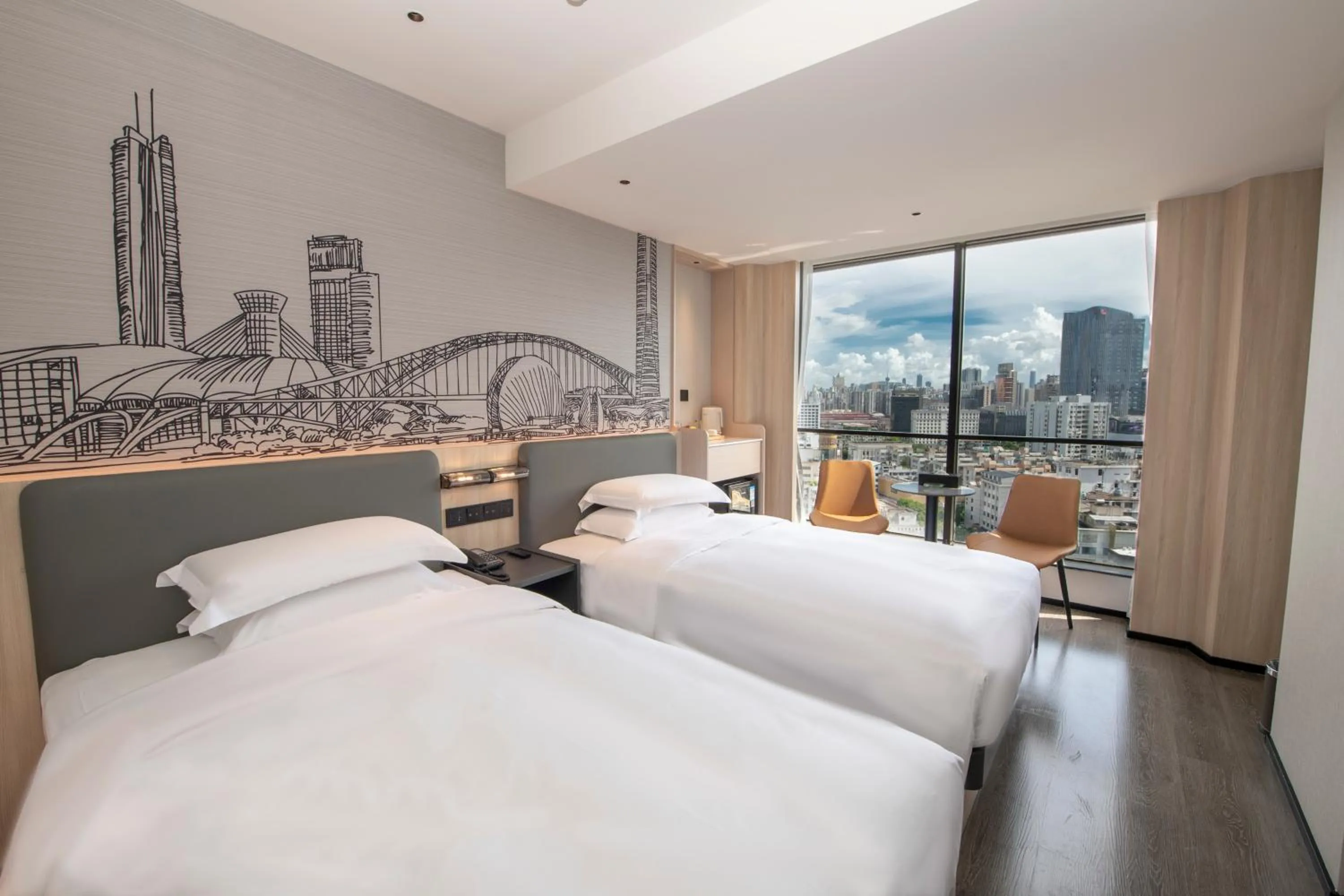 Bed in Guangdong Hotel (Zhuhai)