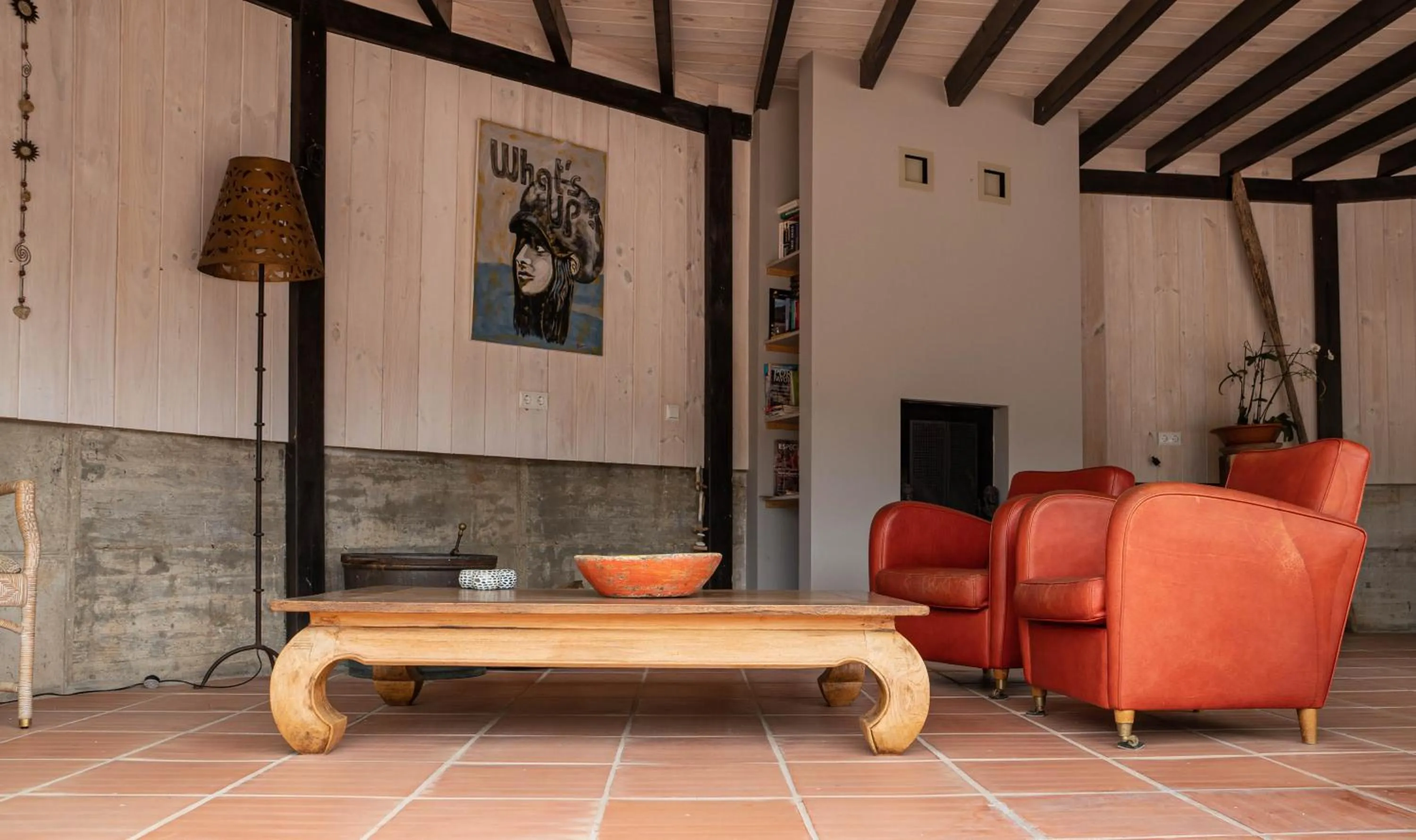 Communal lounge/ TV room in Finca Las Hierbas B&B