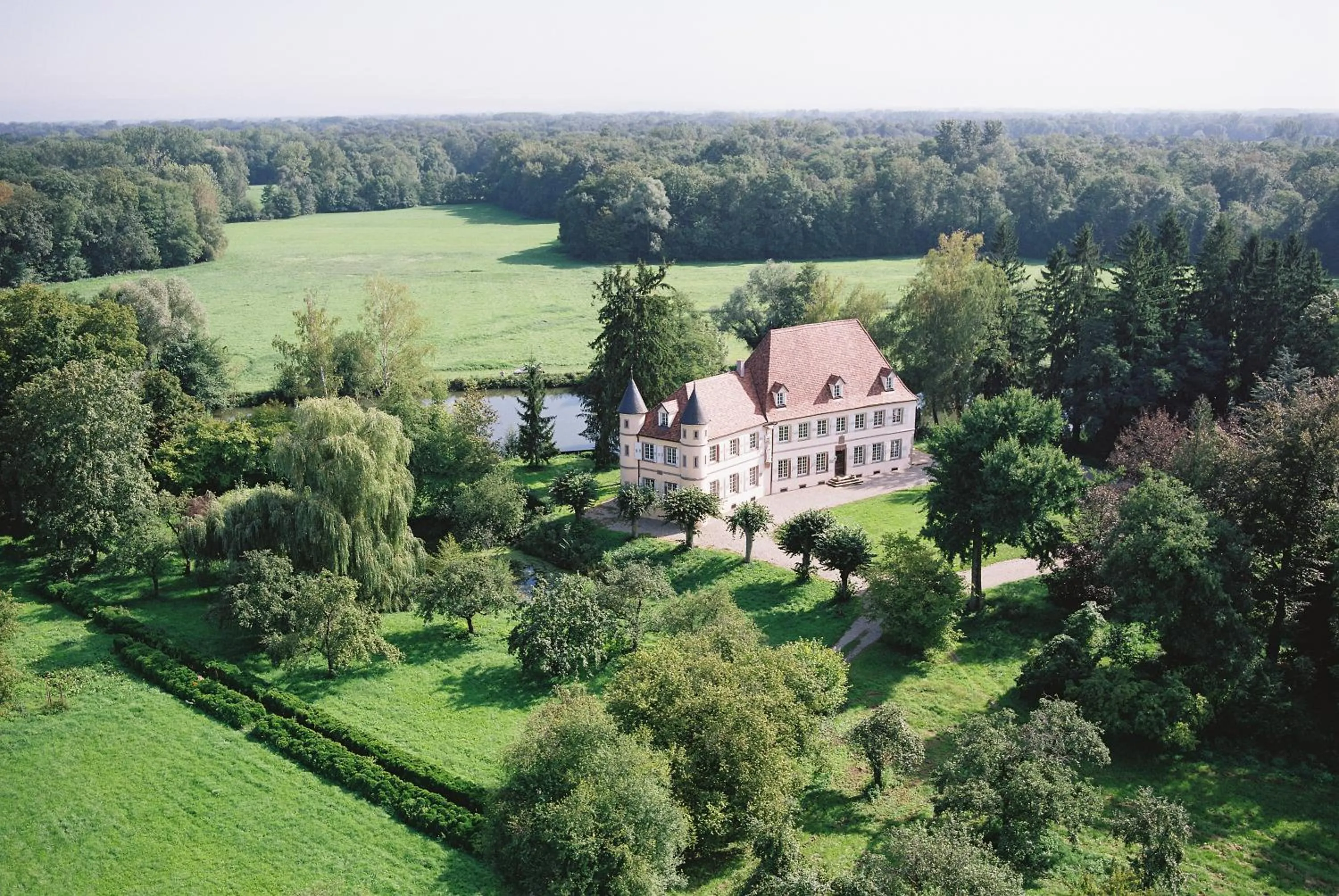 Bird's eye view in Château De Werde