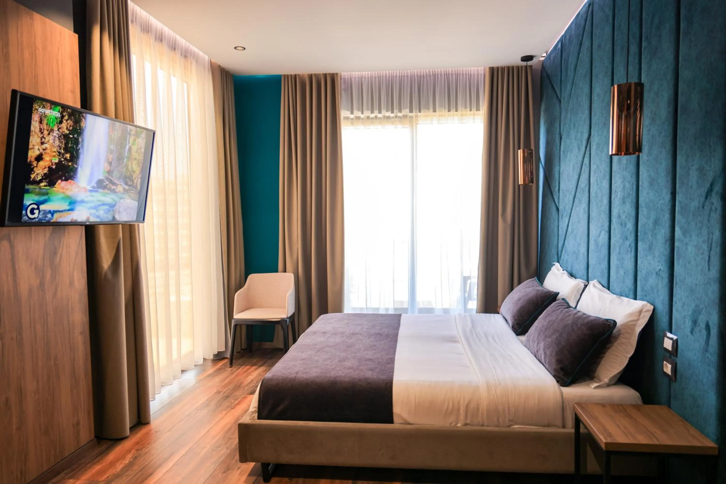 Bedroom, Bed in Hotel Apollon Sarande