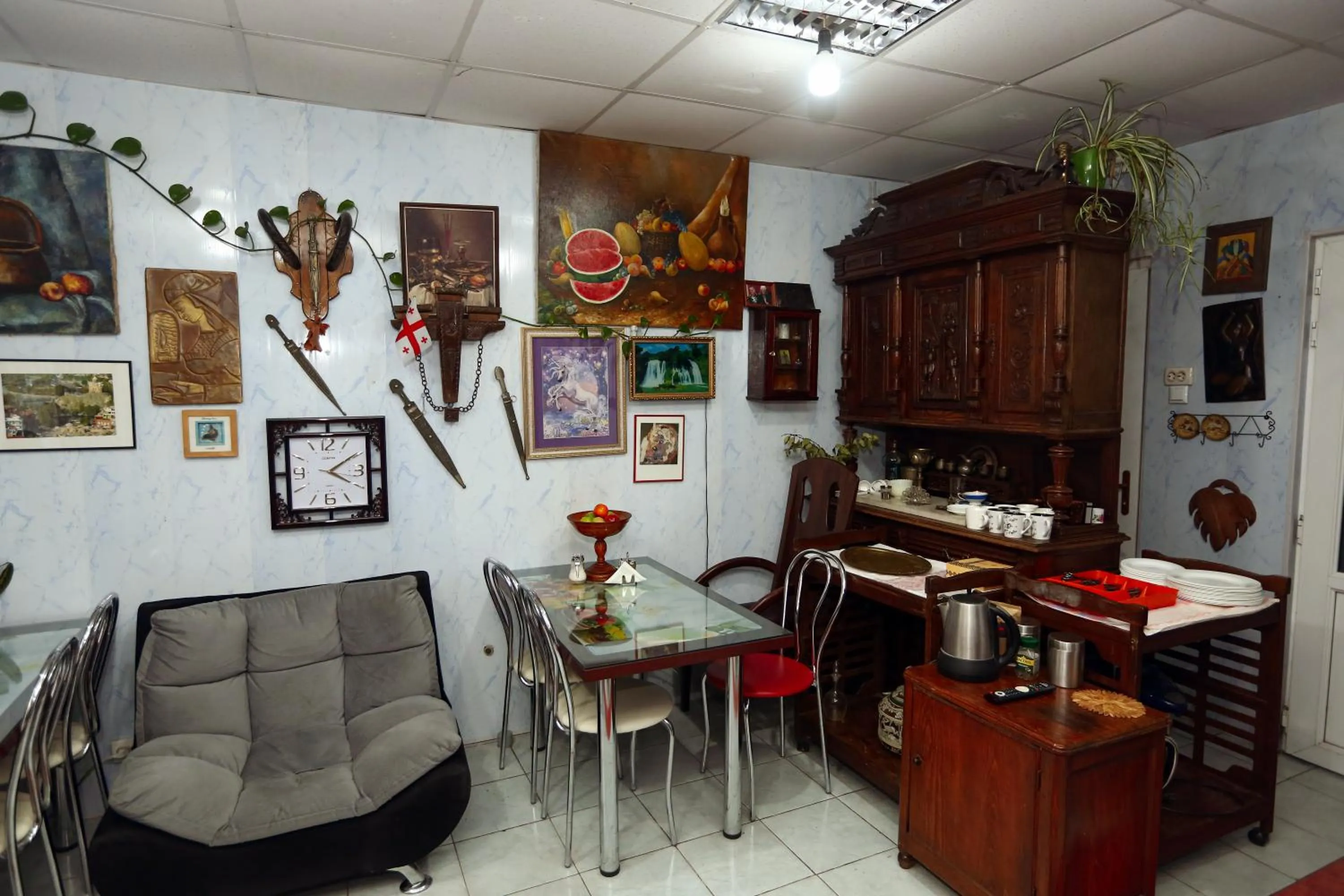 Kitchen or kitchenette in Hotel Isaka