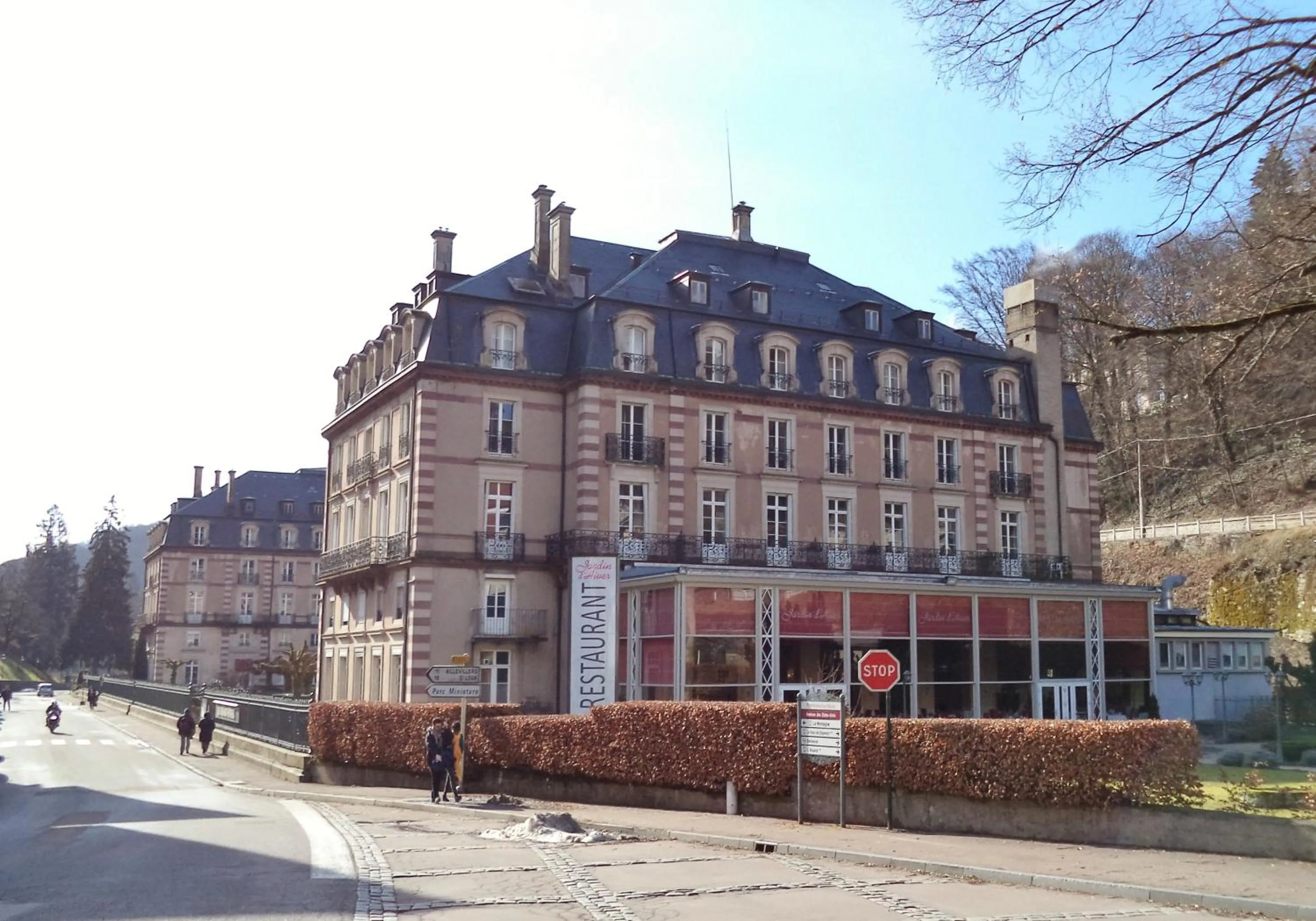Facade/entrance in Le Grand Hotel de Plombières by Popinns