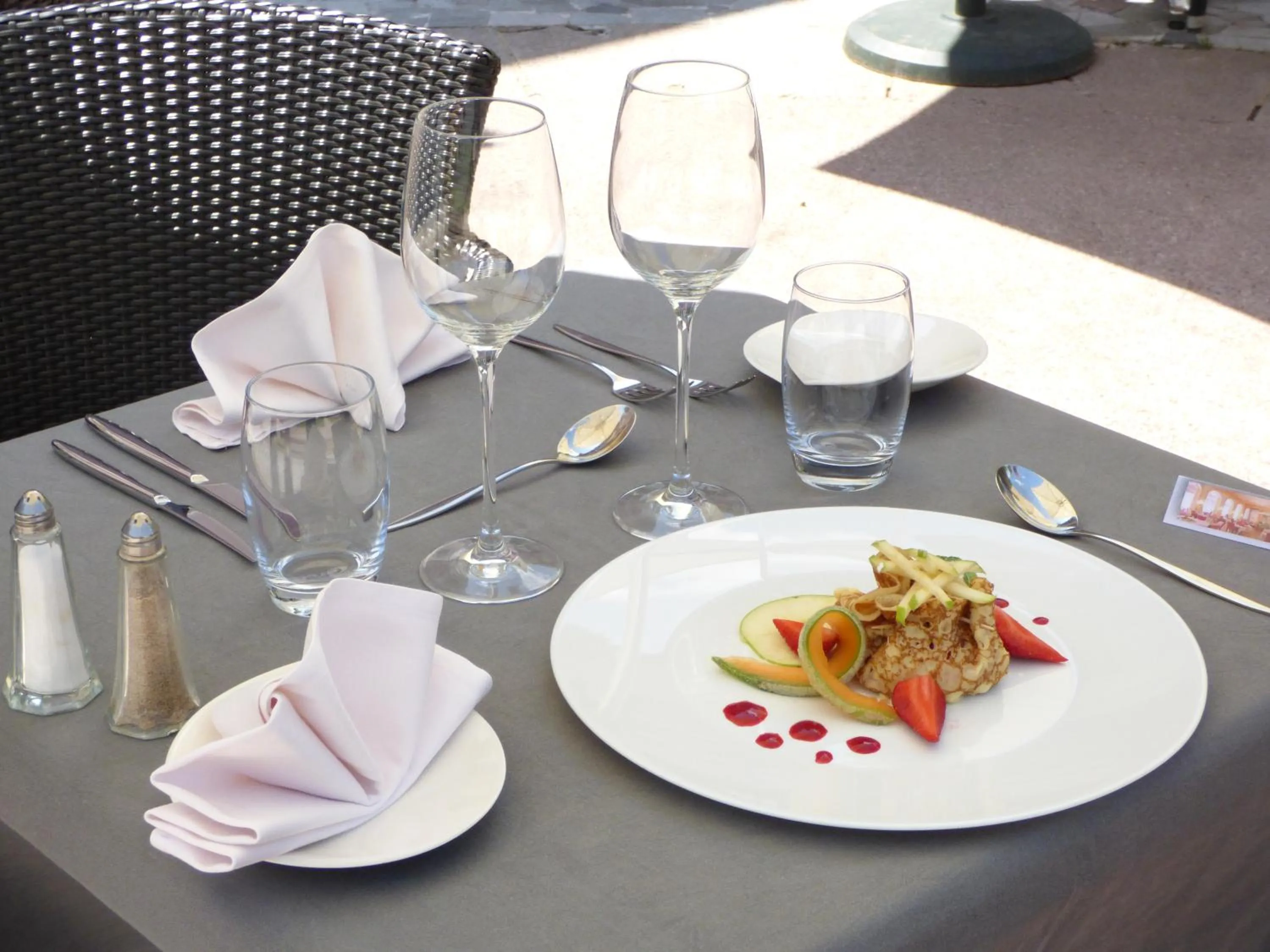Patio in Le Grand Hotel de Plombières by Popinns