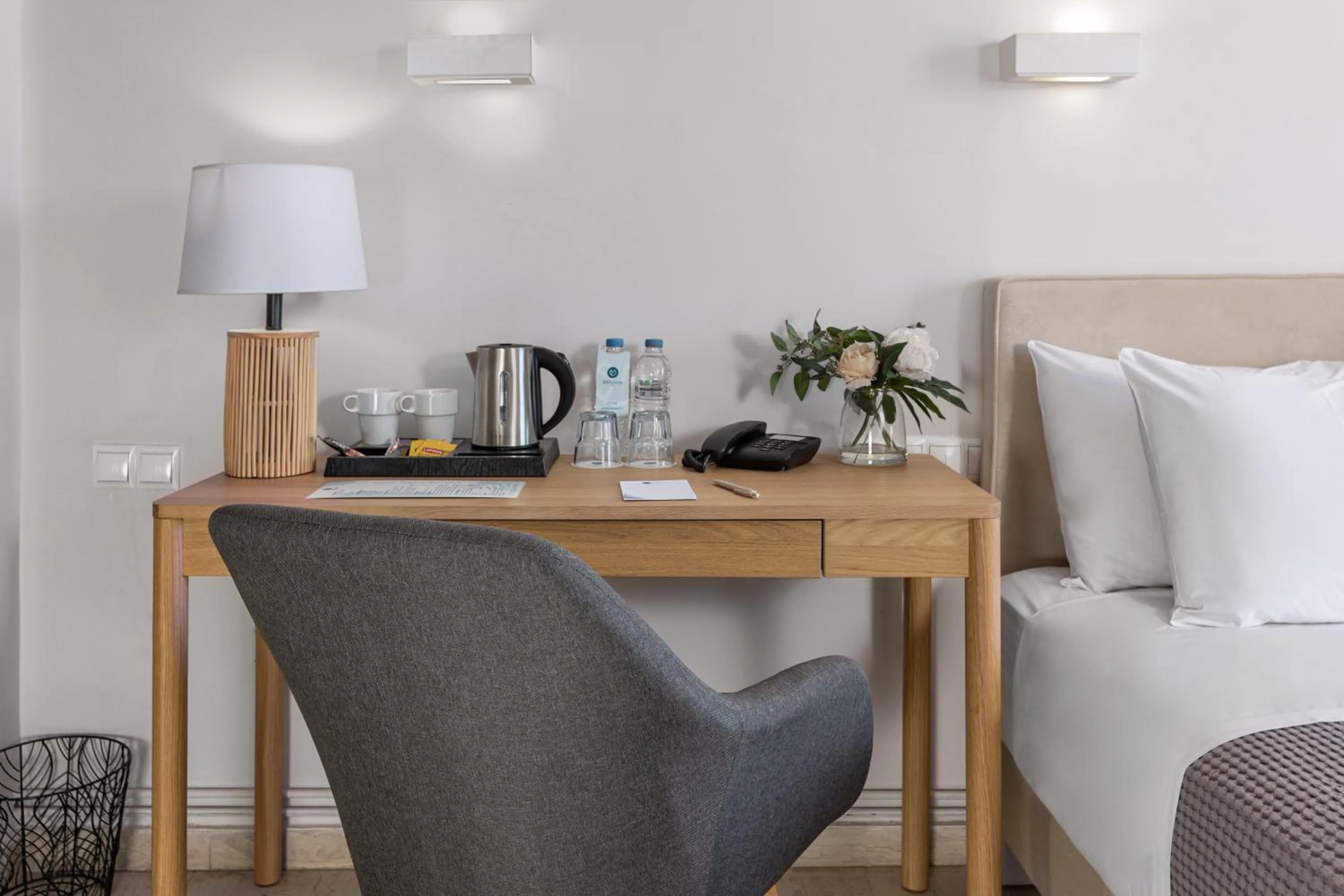 Bed in Minavra Hotel