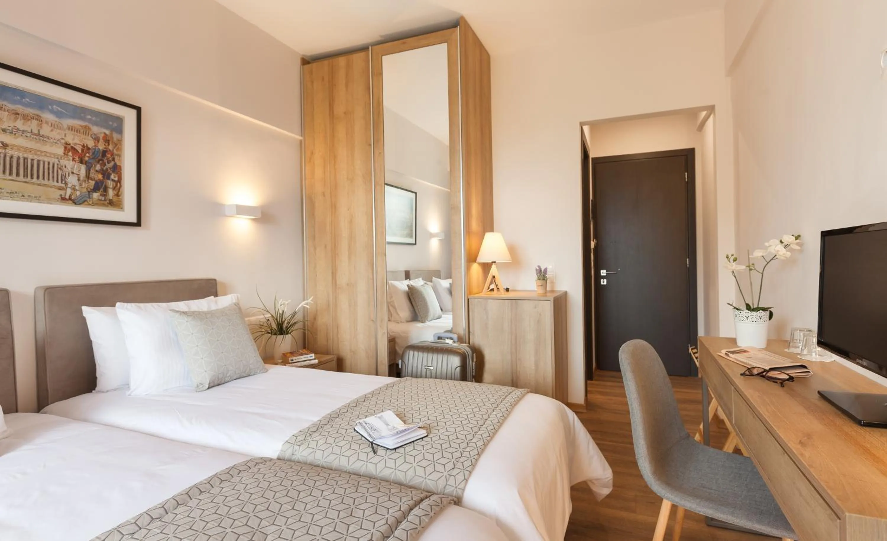 Bed in Minavra Hotel