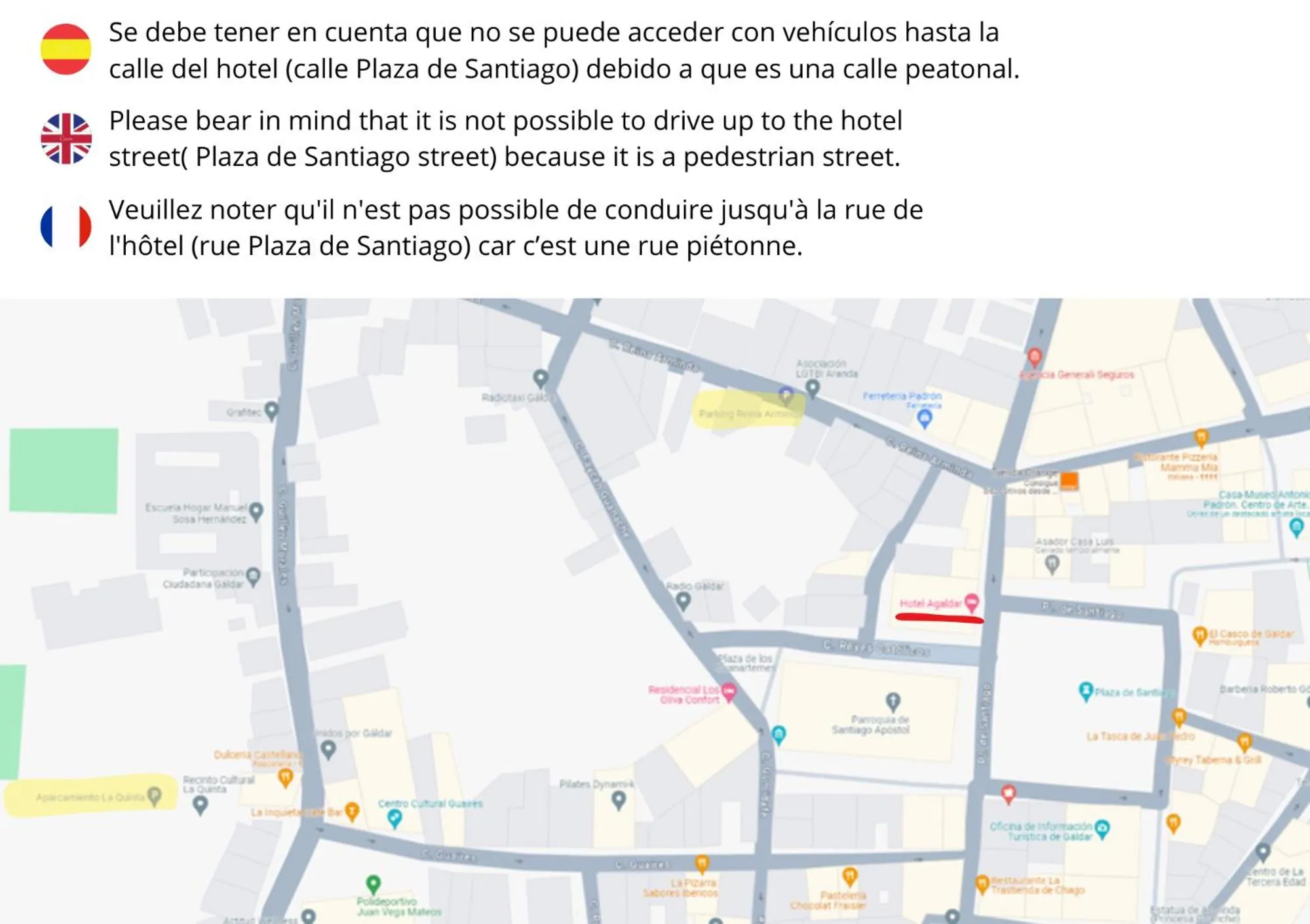 Parking in Hotel Emblemático Agáldar