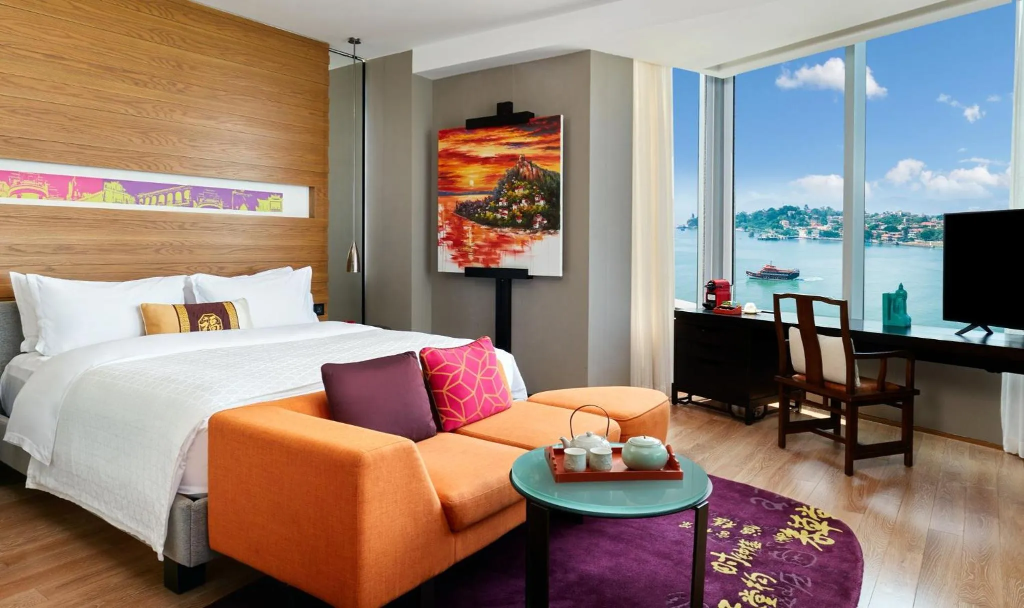 Photo of the whole room, Bed in Hotel Indigo Xiamen Harbour by IHG