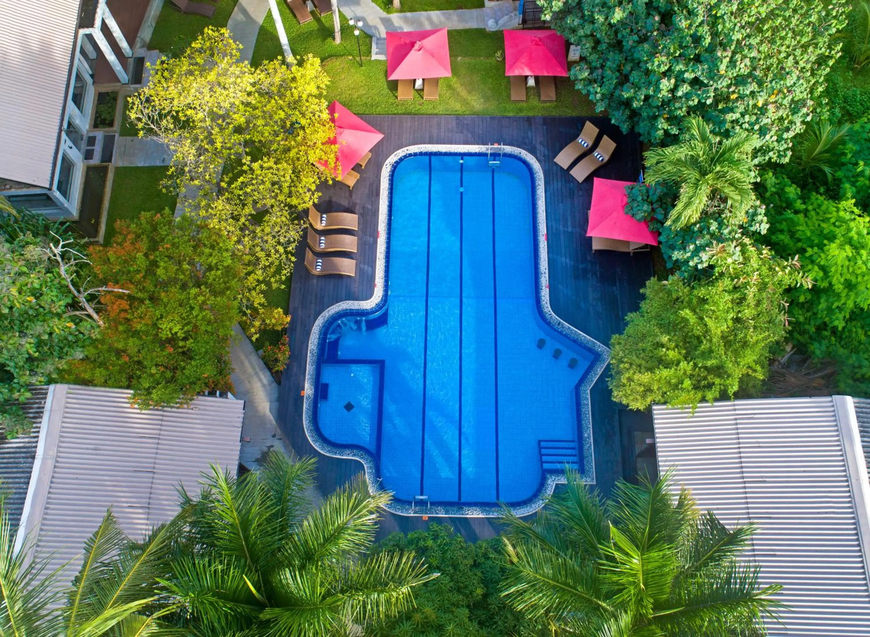 Swimming pool in Chaarya Resort & Spa