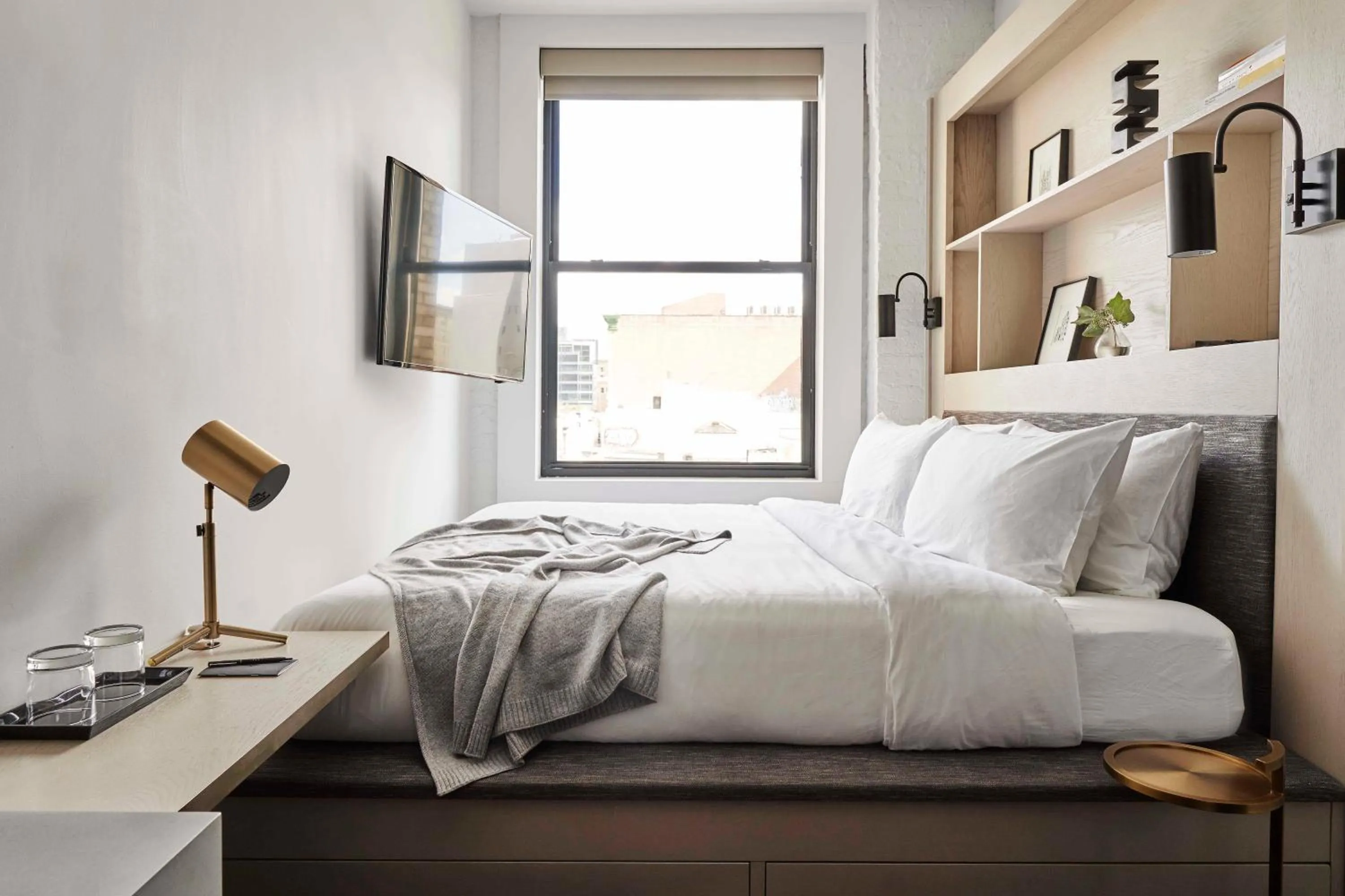 View (from property/room), Bed in Walker Hotel Tribeca