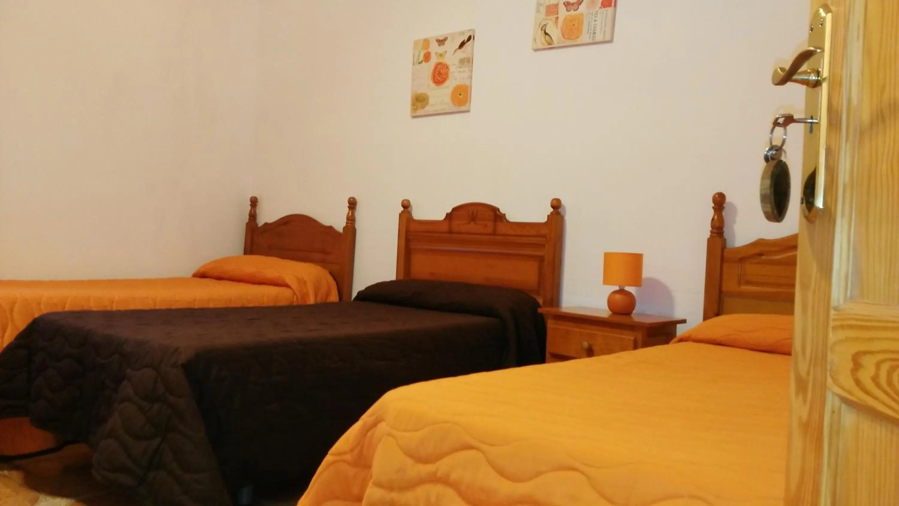 Bed in Pensión Amparo Las Hayas