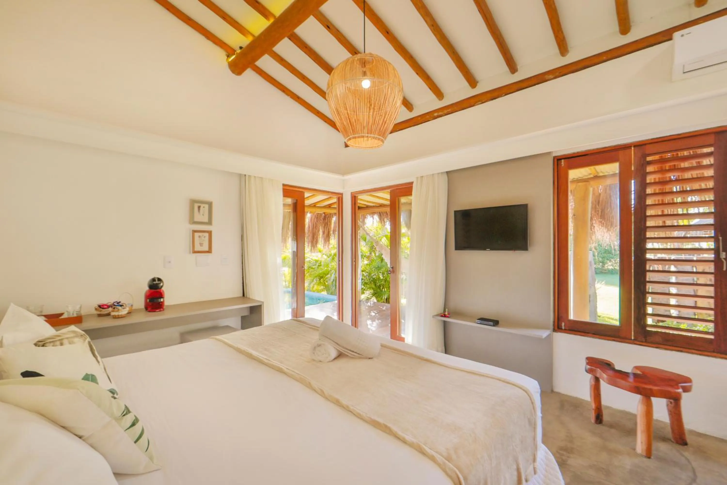 Bed in Pousada Tatuá