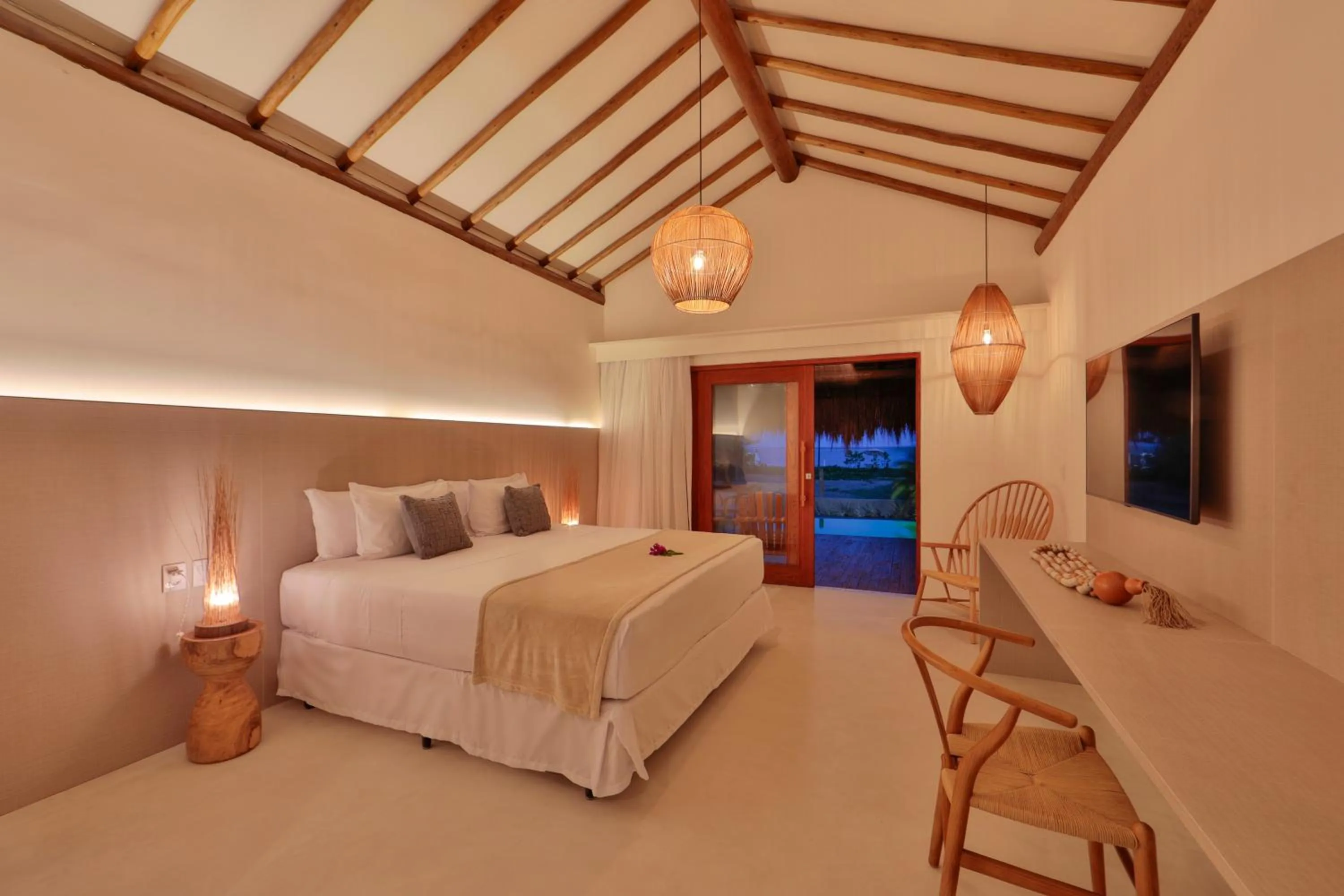 Bed in Pousada Tatuá