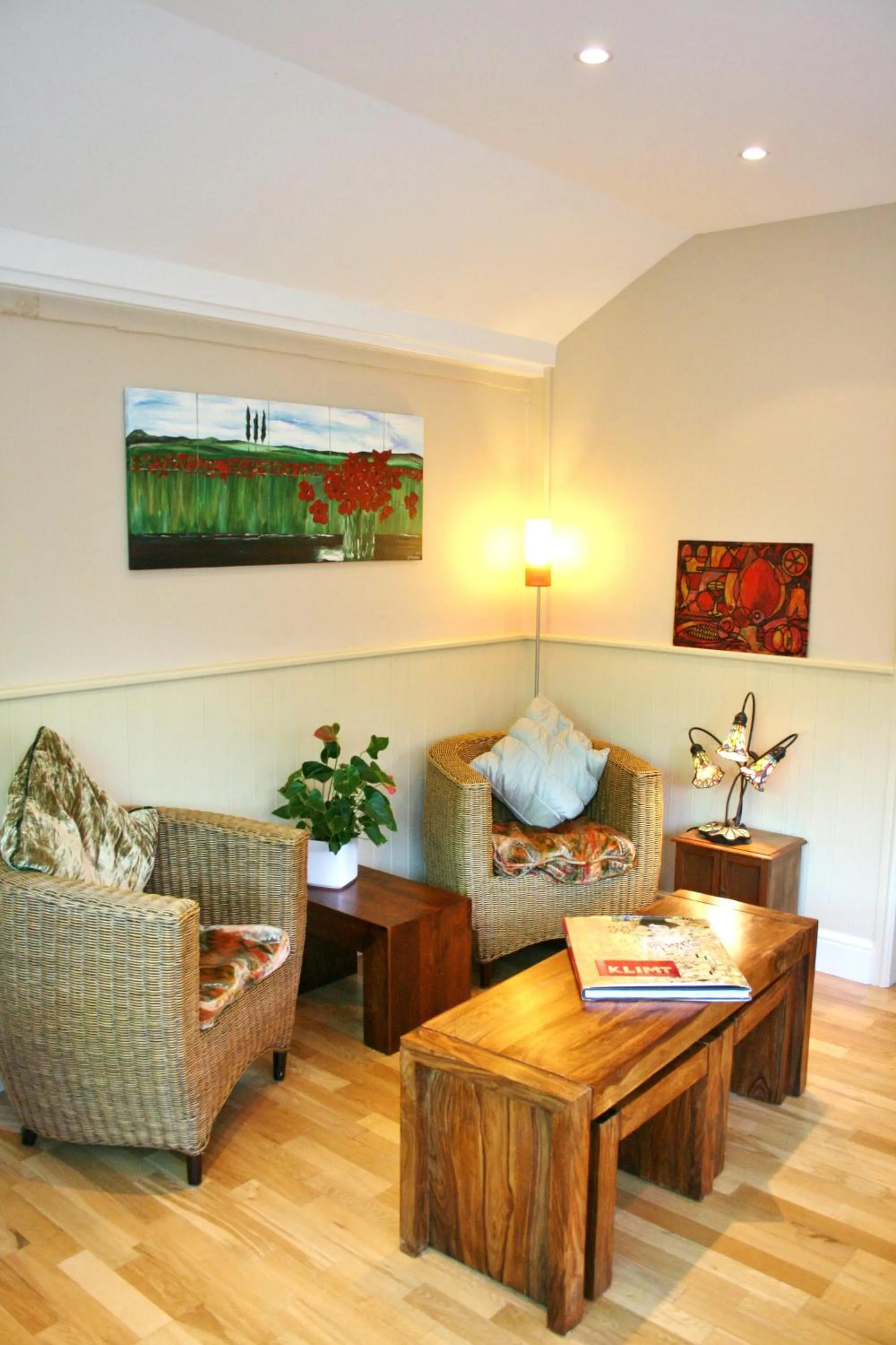 Communal lounge/ TV room in Greenbanks Hotel Norfolk