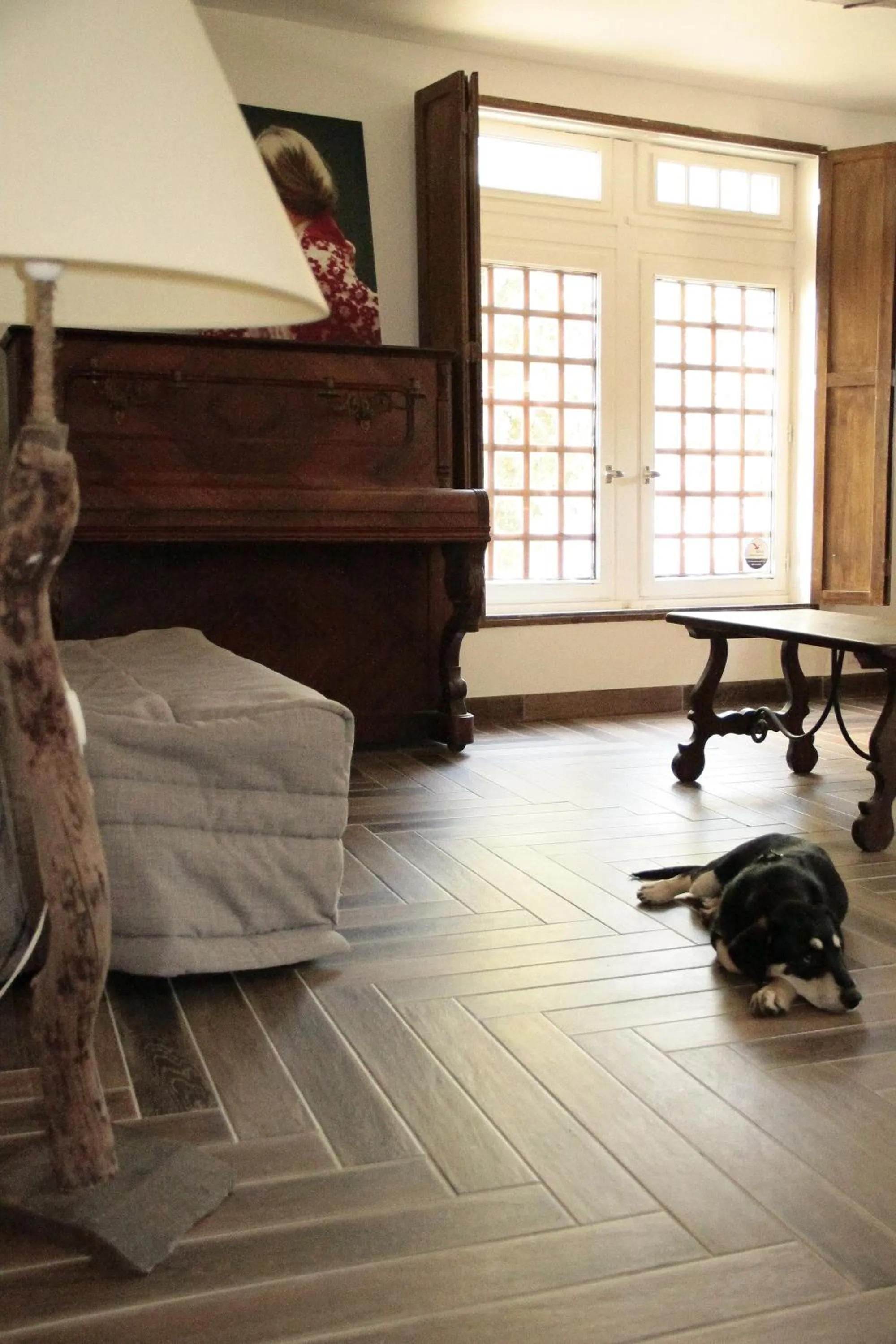 Living room in Hostel du lapin blanc