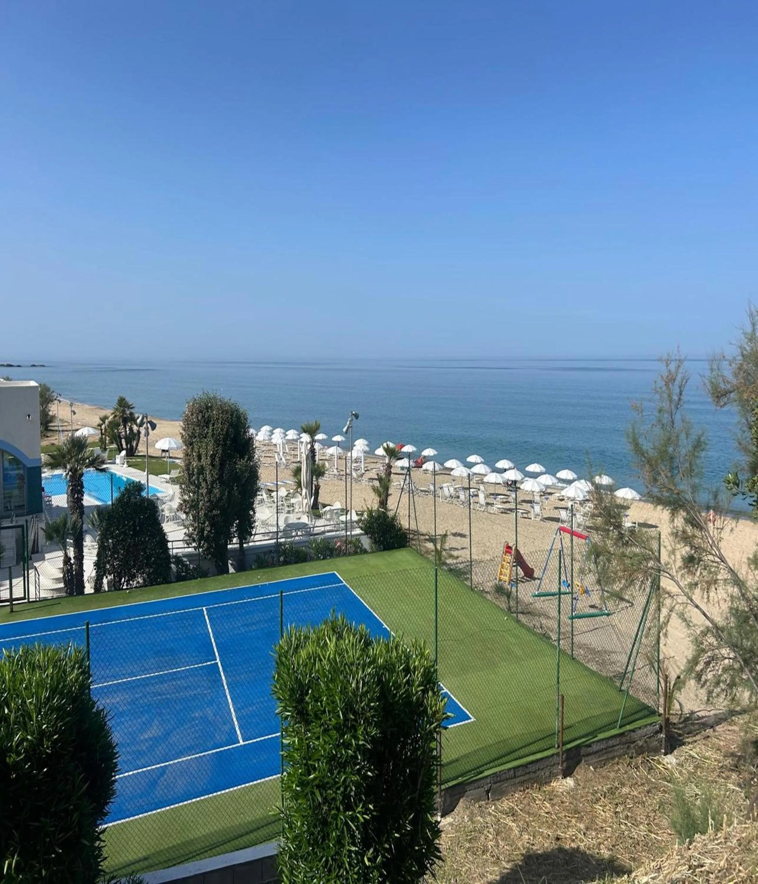 Tennis court in Hotel Poseidon