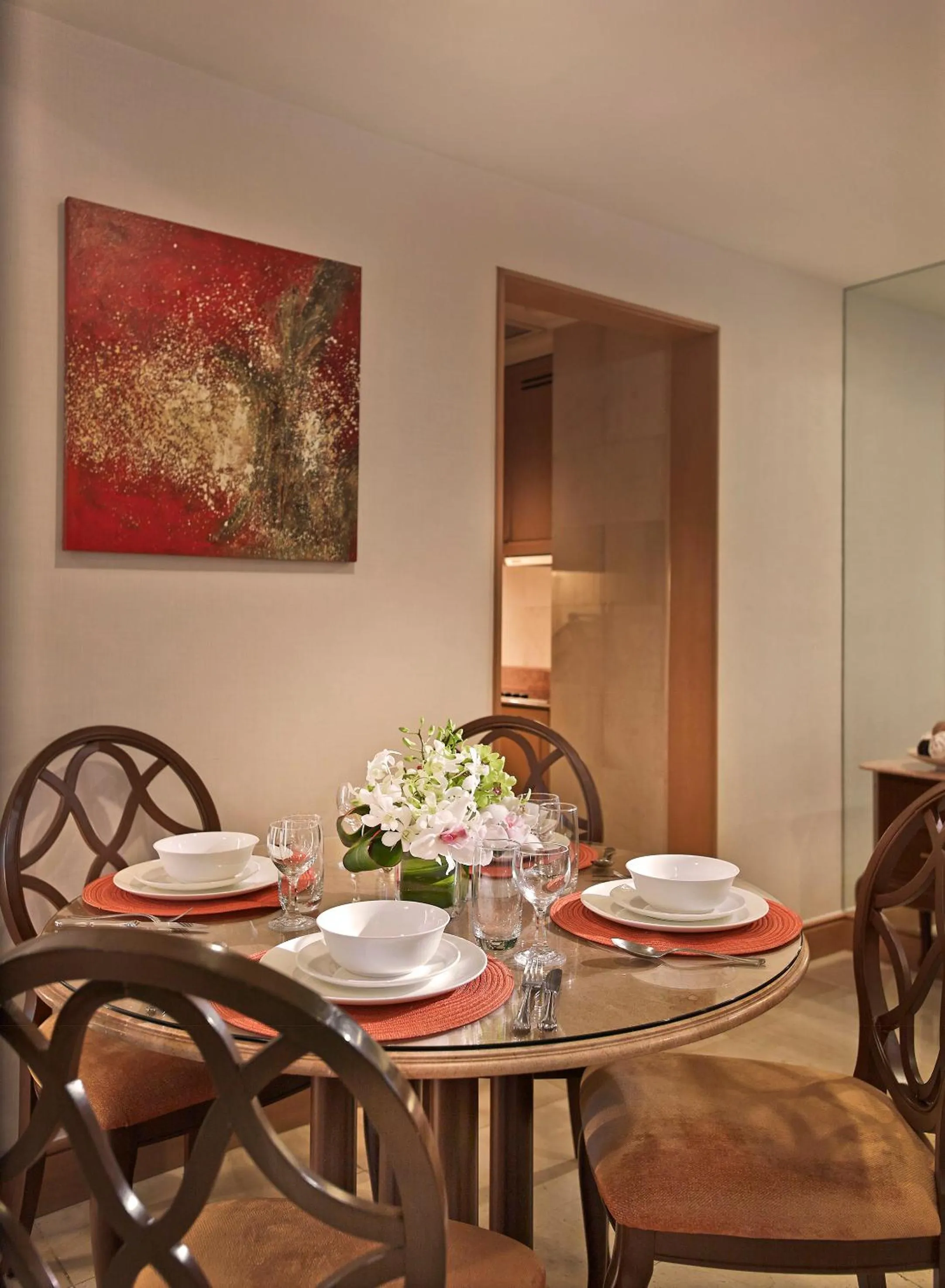 Living room in Shangri-La Apartments