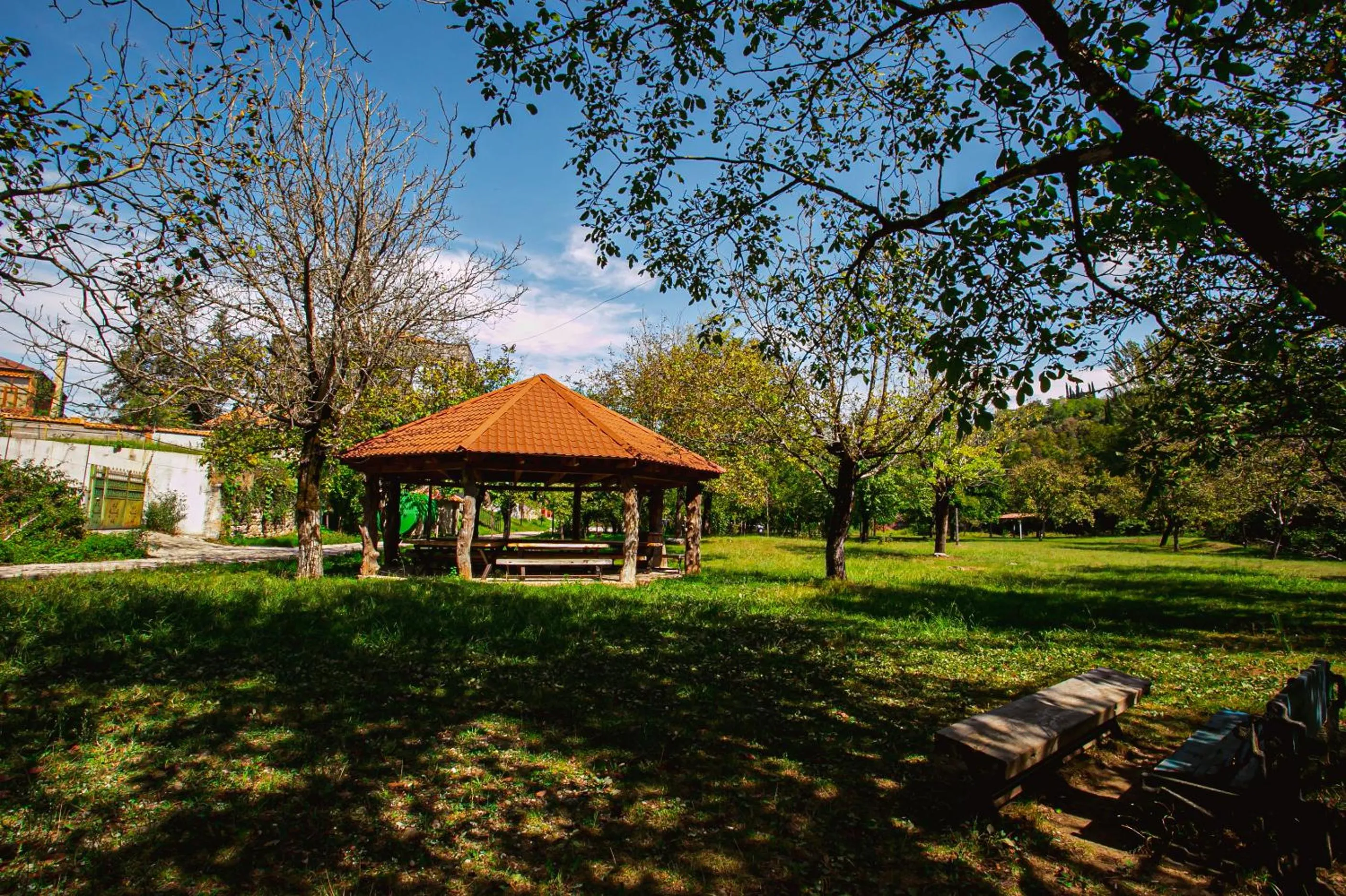 Garden in Ethno Sazano Hotel