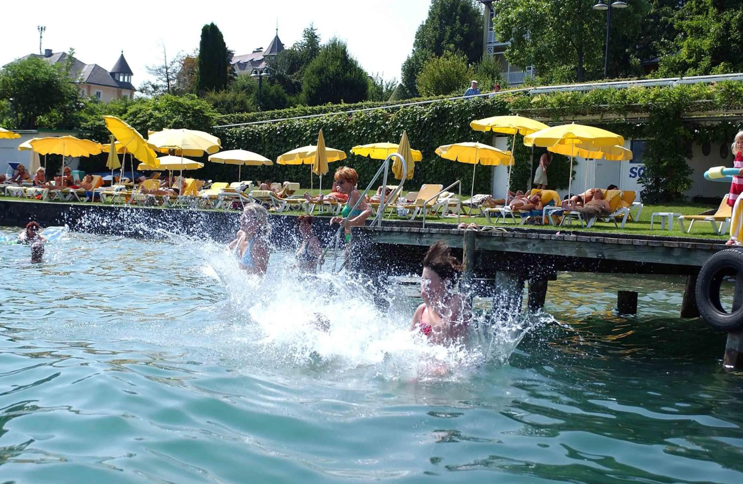 Beach in Seehotel Engstler