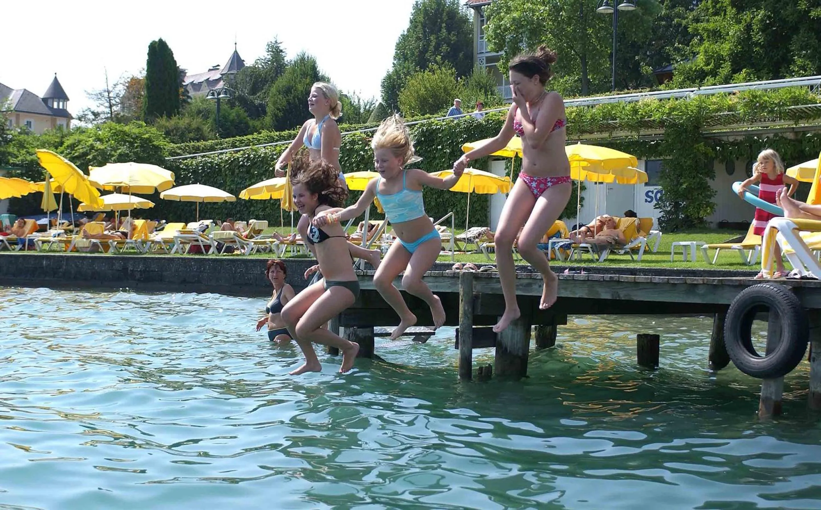 Beach in Seehotel Engstler