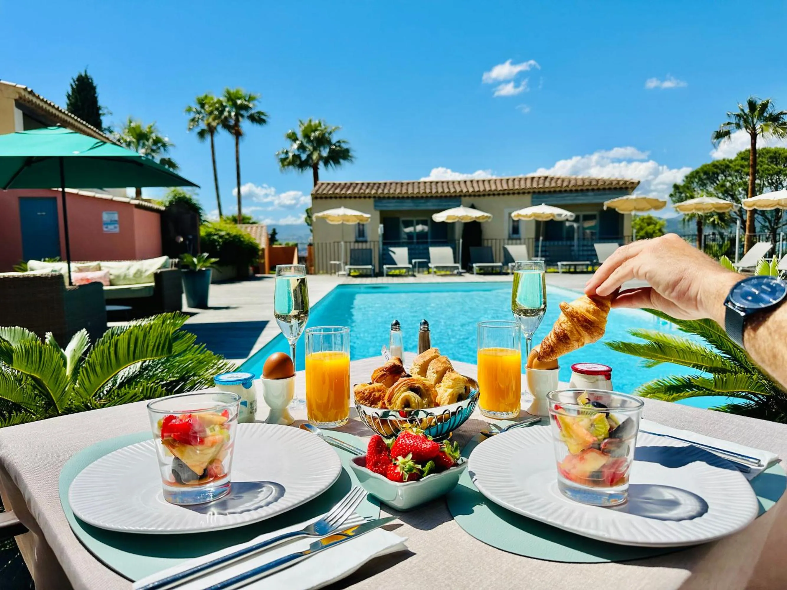 Continental breakfast in Les Capucines Saint Tropez