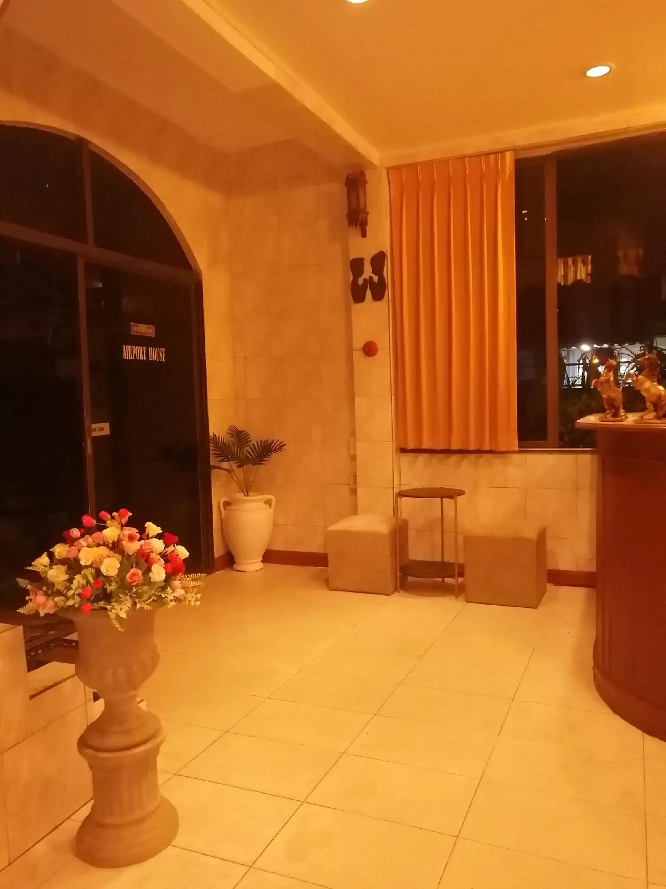 Lobby or reception in airport house