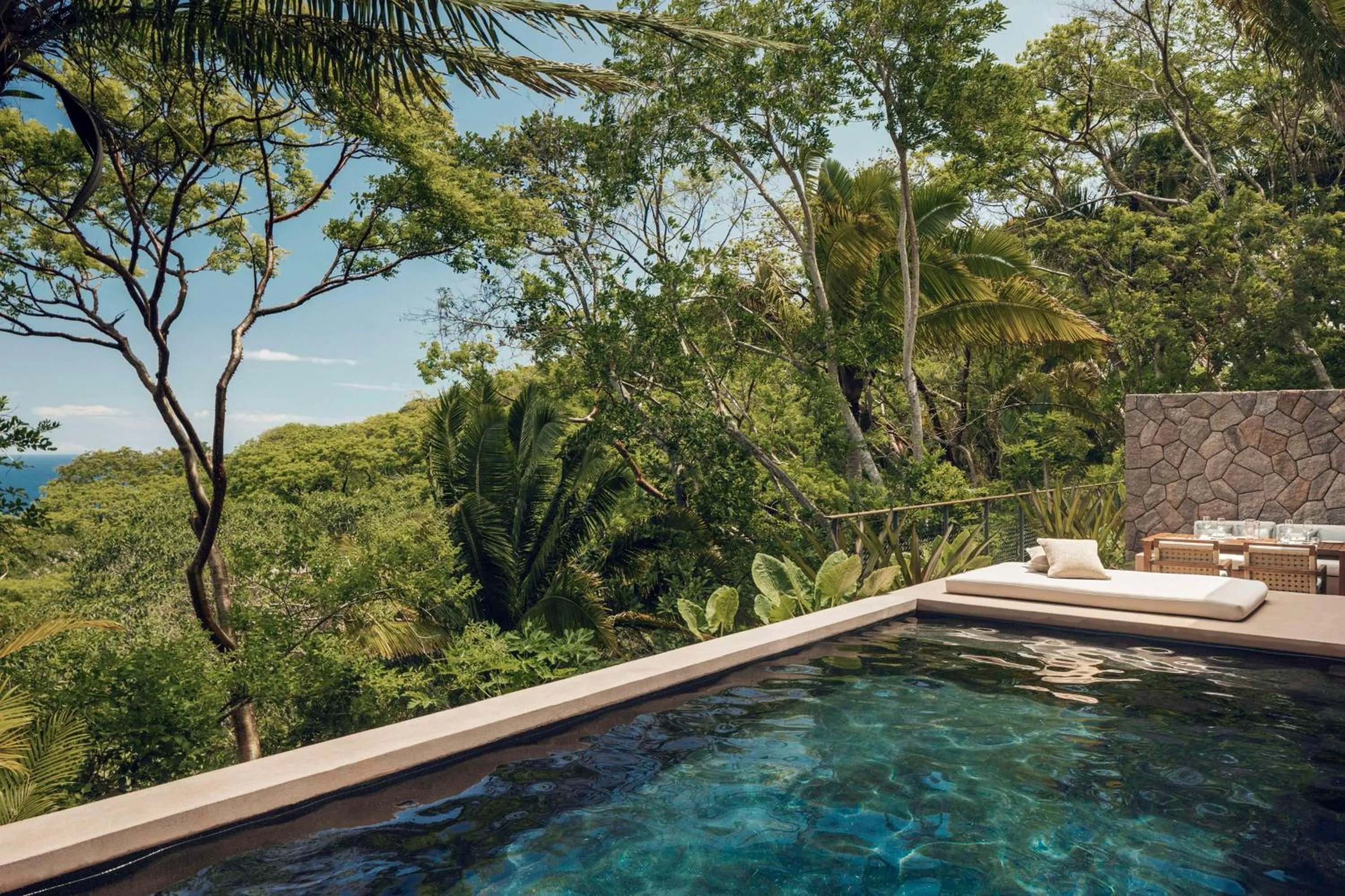 Pool view in One&Only Mandarina